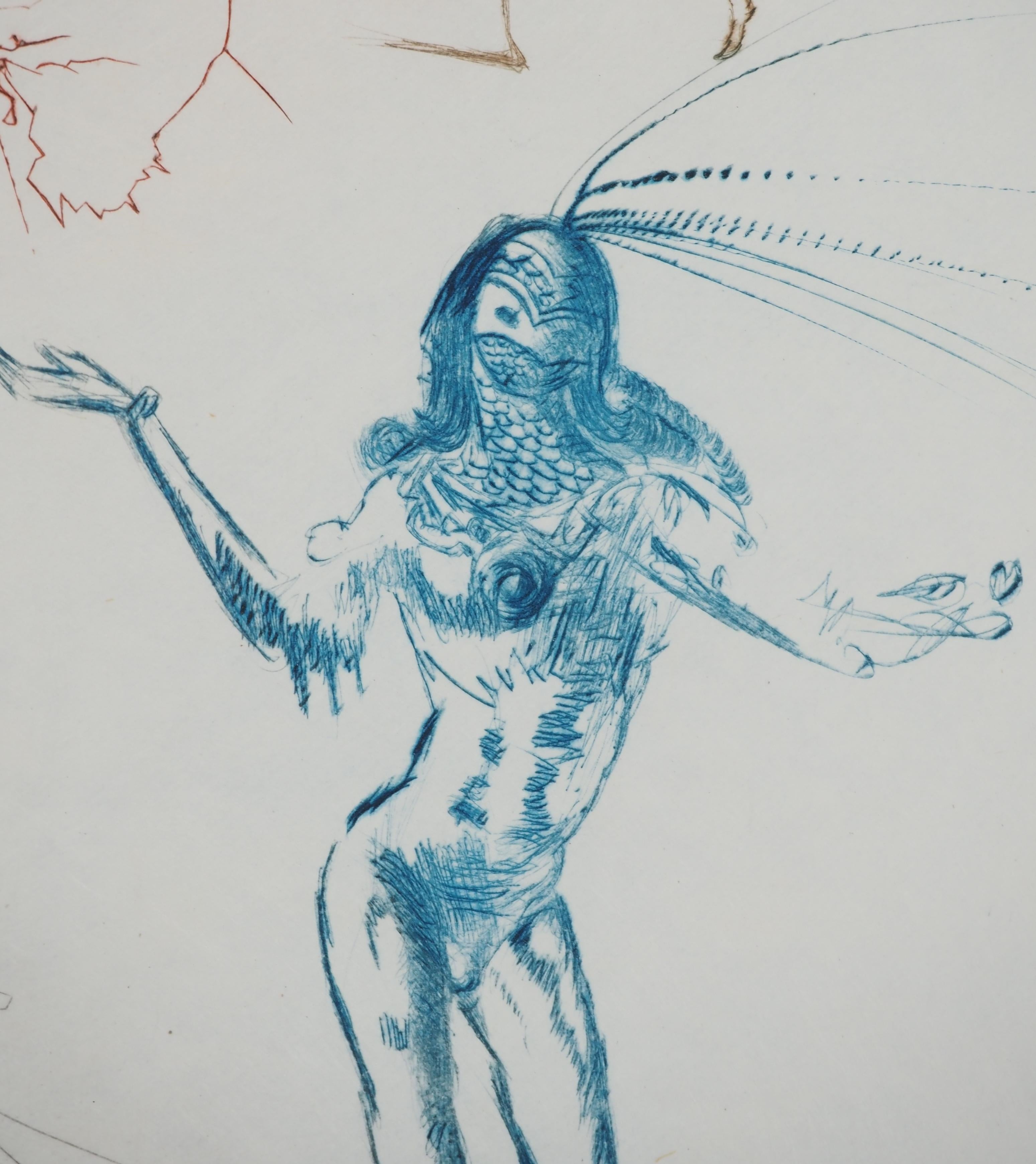 Los amantes condenados - Grabado original firmado a mano (Campo #70-10 J) en venta 1