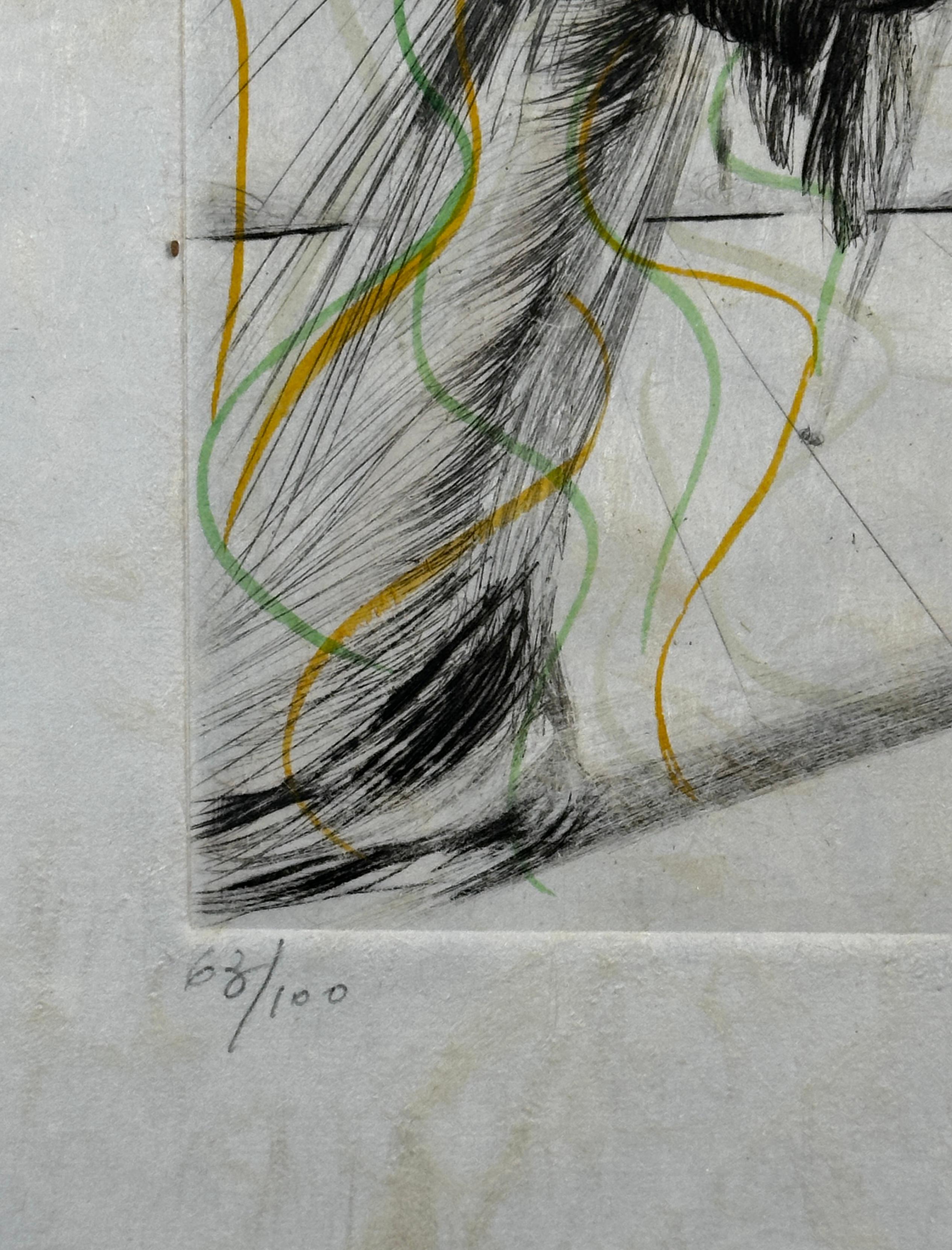 Les Magiciens l'Illusioniste - Gris Figurative Print par Salvador Dalí