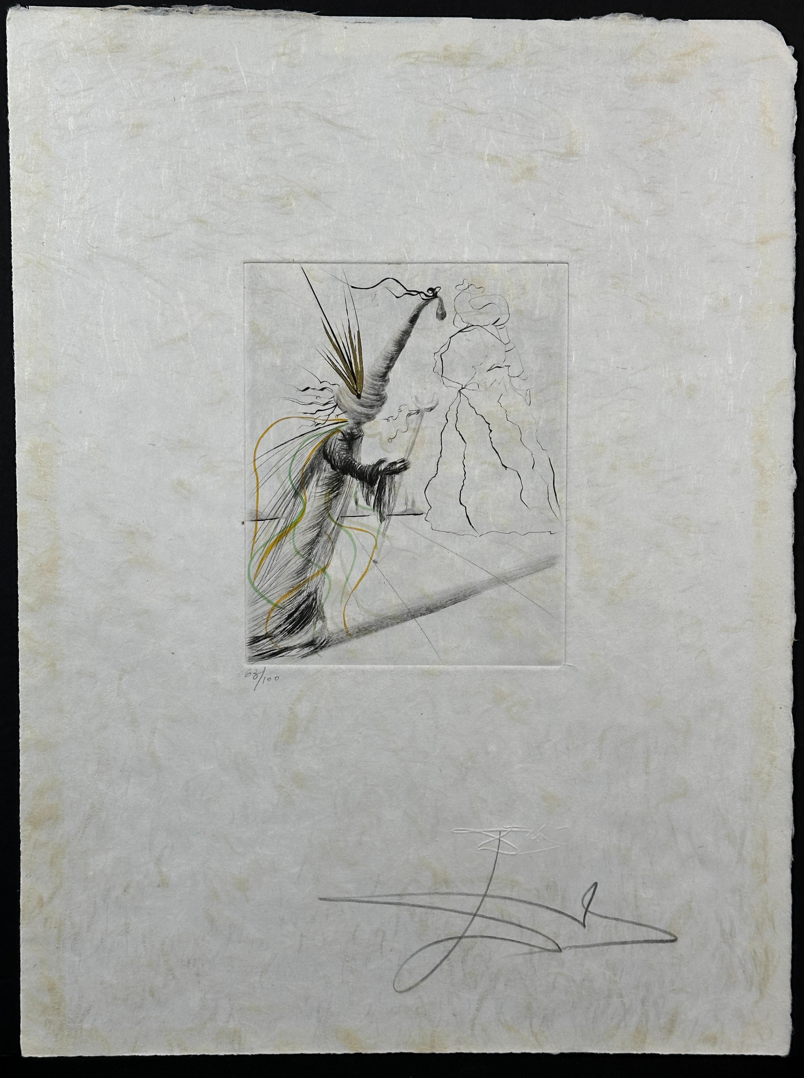 Figurative Print Salvador Dalí - Les Magiciens l'Illusioniste