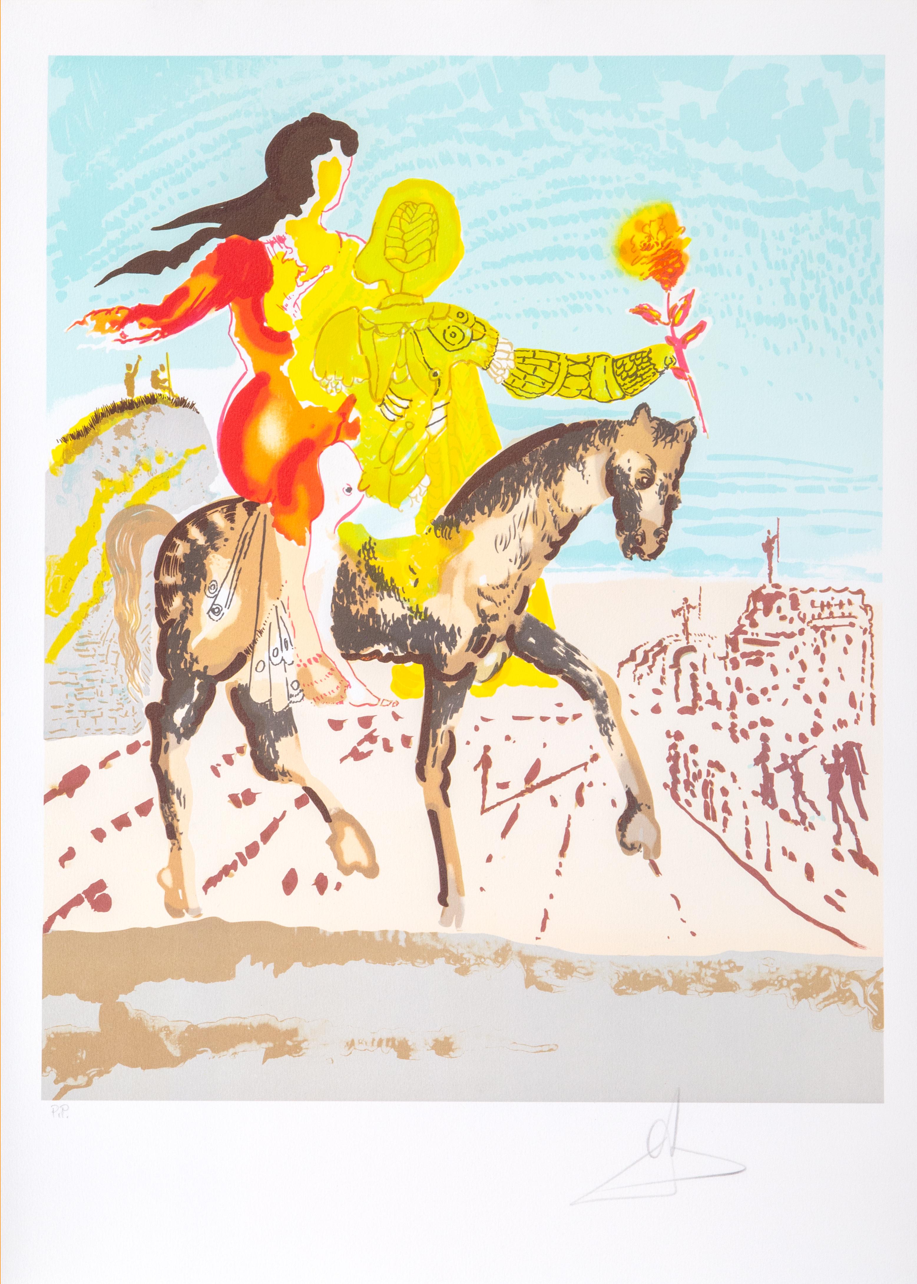 Salvador Dalí Figurative Print - The Messiah from the New Jerusalem Suite