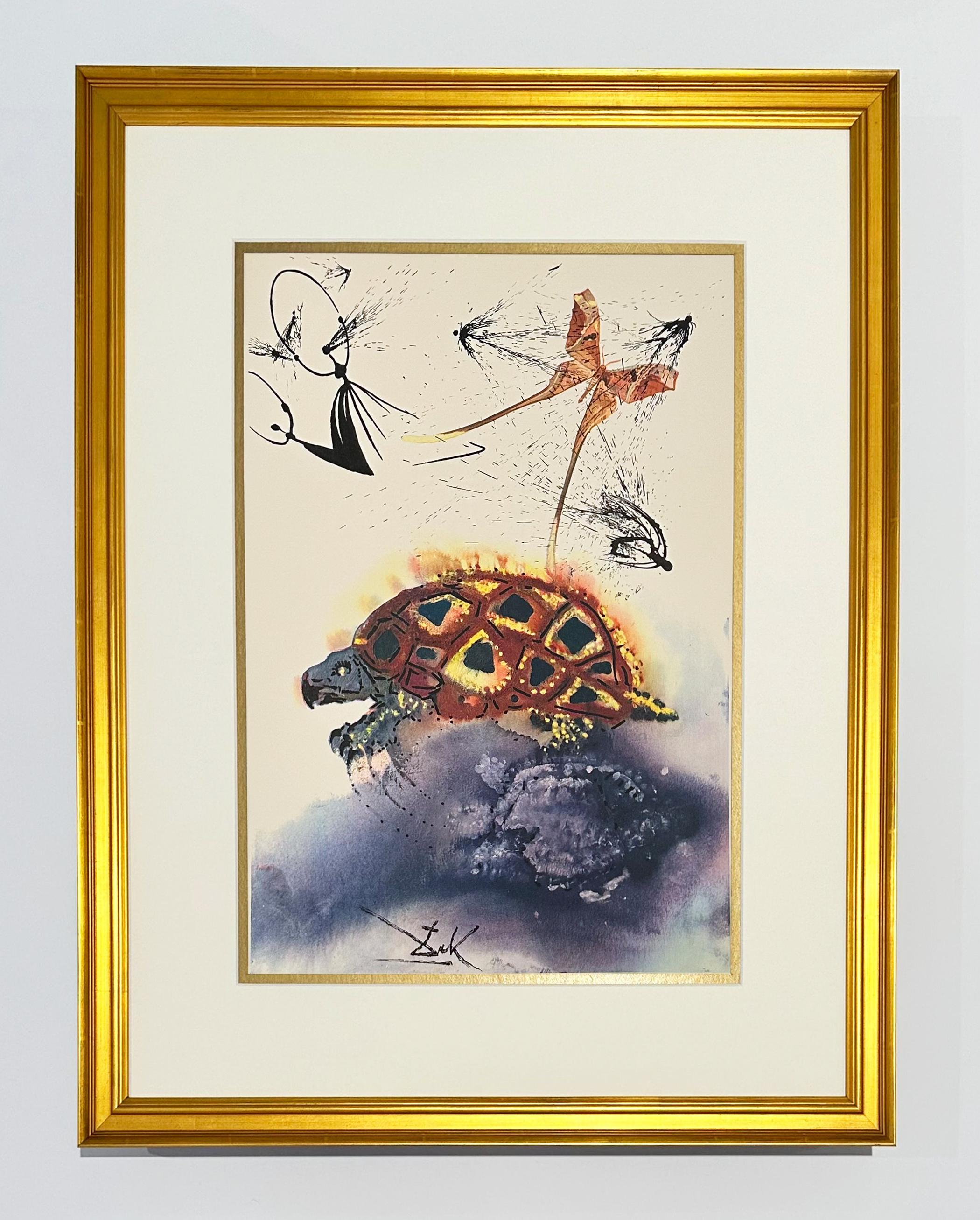 L'histoire de la tortue au chalumeau, d'Alice au pays des merveilles - Print de Salvador Dalí