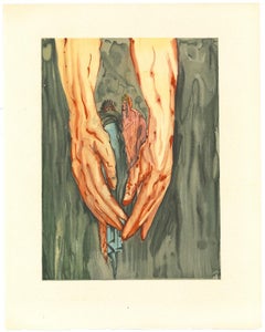 The Mount of Geryon - Original Woodcut Print by Salvador Dalì - 1963