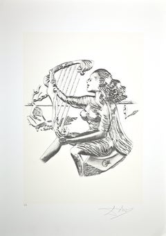 The Music - Original Lithograph by Salvador Dalì - 1980