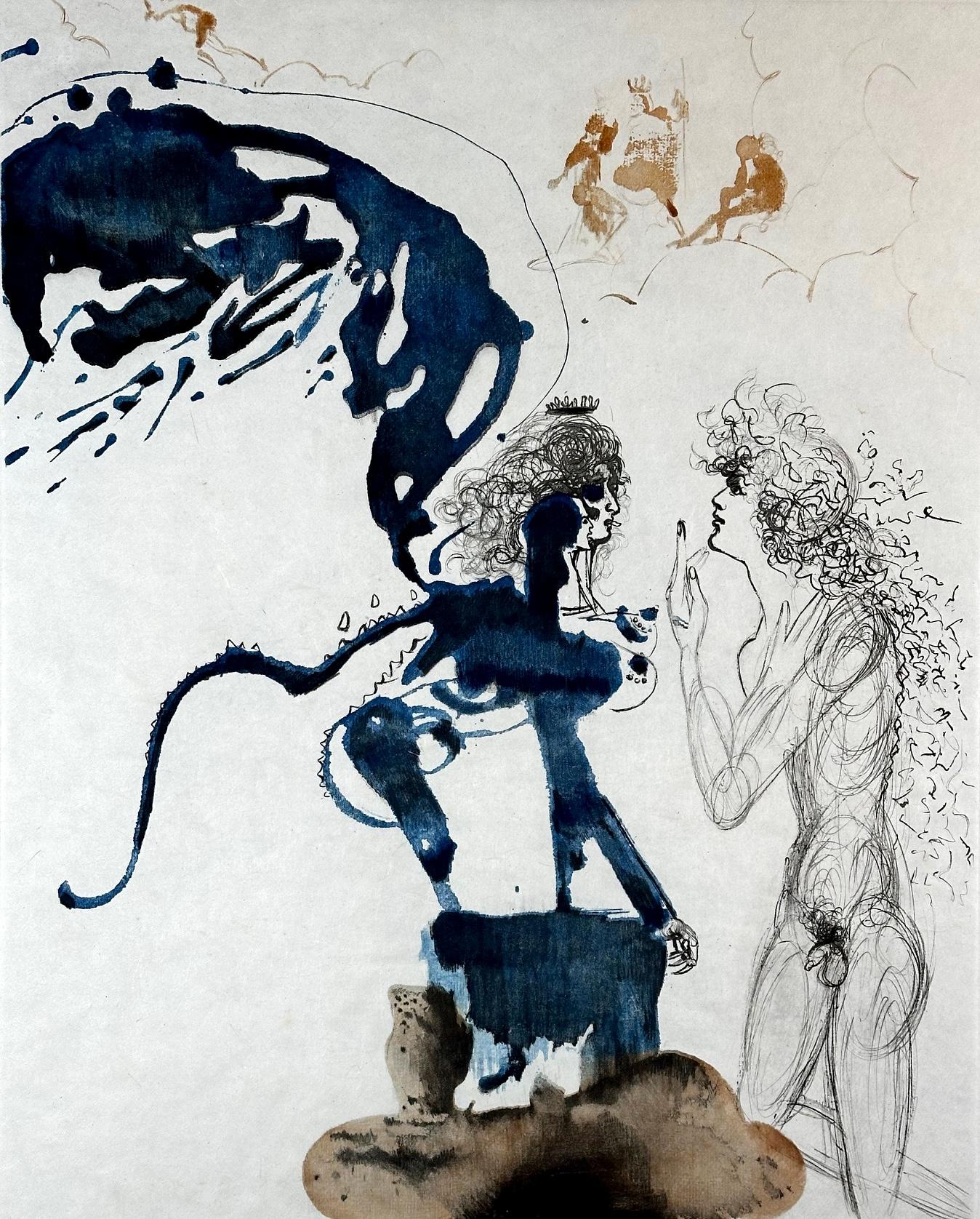 La mitologia Edipus e la Sfinge - Print di Salvador Dalí