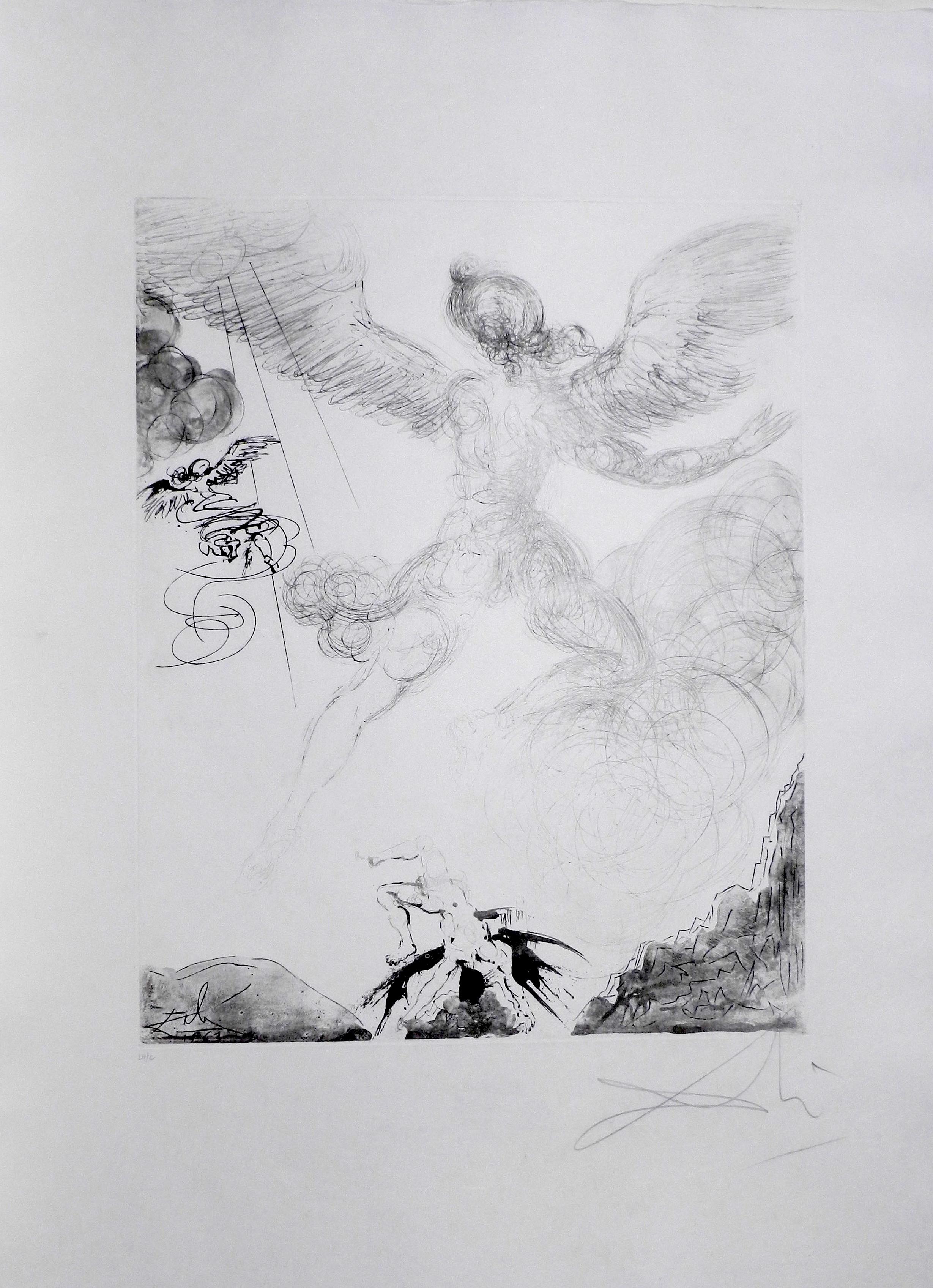 Salvador Dalí Figurative Print - The Mythology Icarus