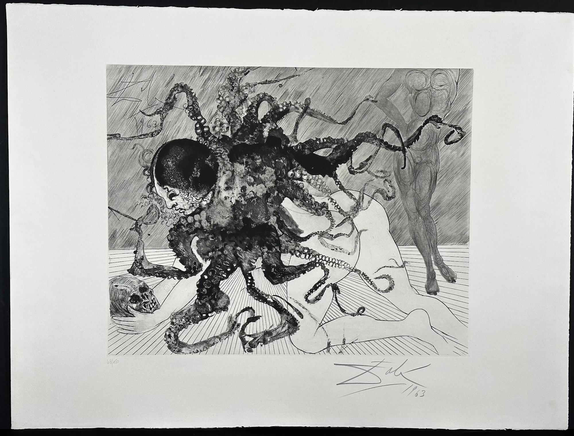 Salvador Dalí Figurative Print - The Mythology Medusa