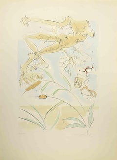 Le chêne et le roseau - Lithographie  - 1974