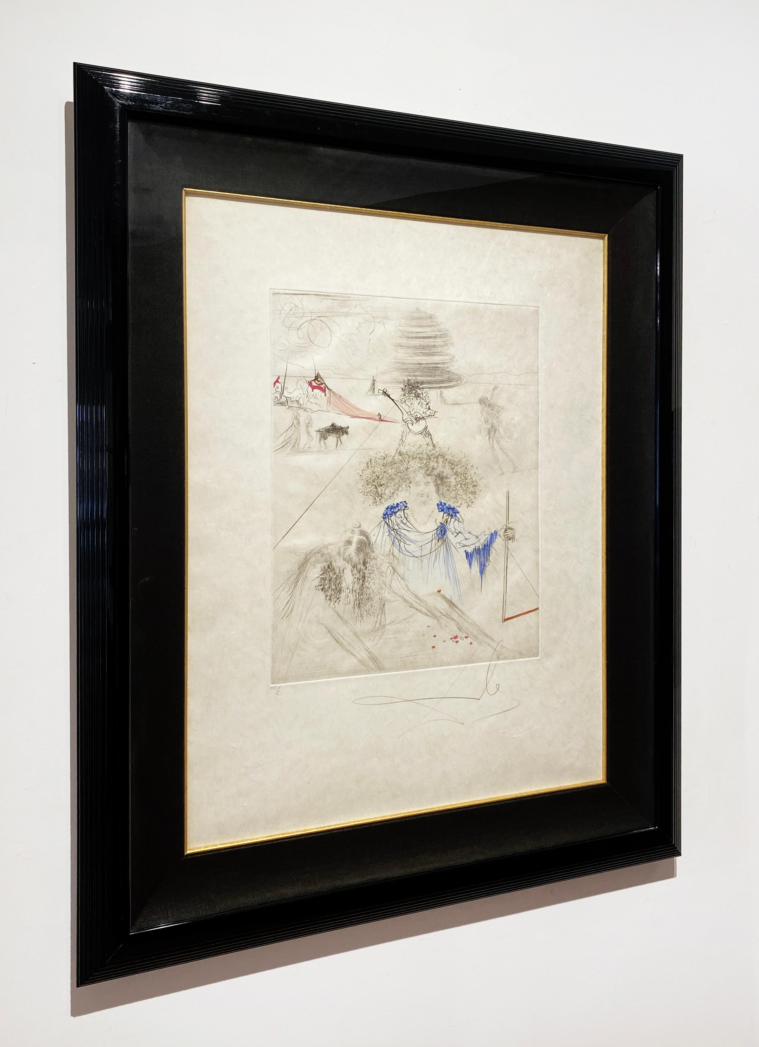 Artist:  Dali, Salvador
Title:  The Old Hippie
Series:  The Hippies
Date:  1969
Medium:  drypoint with added color
Signature:  Pencil signed
Edition:  /C
Literature:  AF 56
Provenance:  Acquired directly from the Artist, Private Collection, Palm