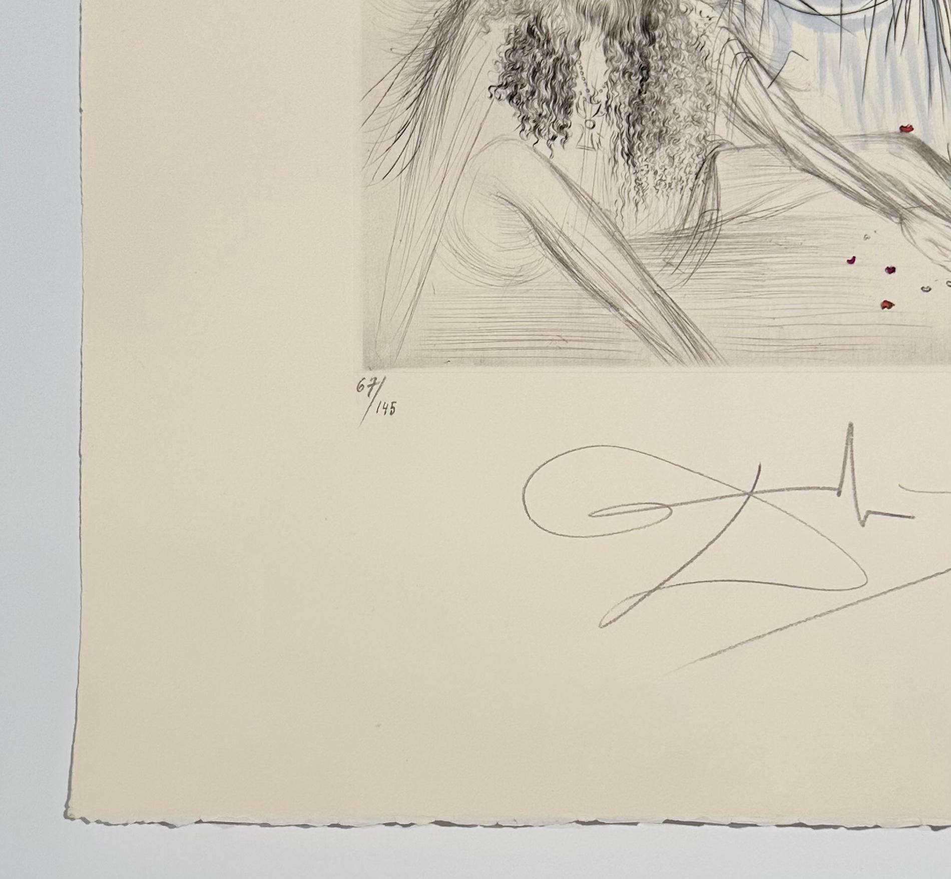 Il vecchio hippie, da The Hippies - Figurative Print Beige di Salvador Dalí