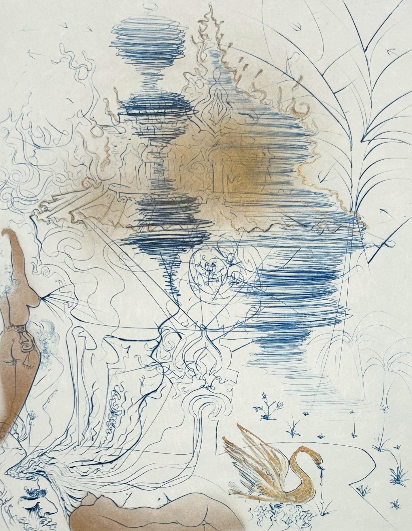 Salvador Dalí Figurative Print - The Pagoda, from The Hippies