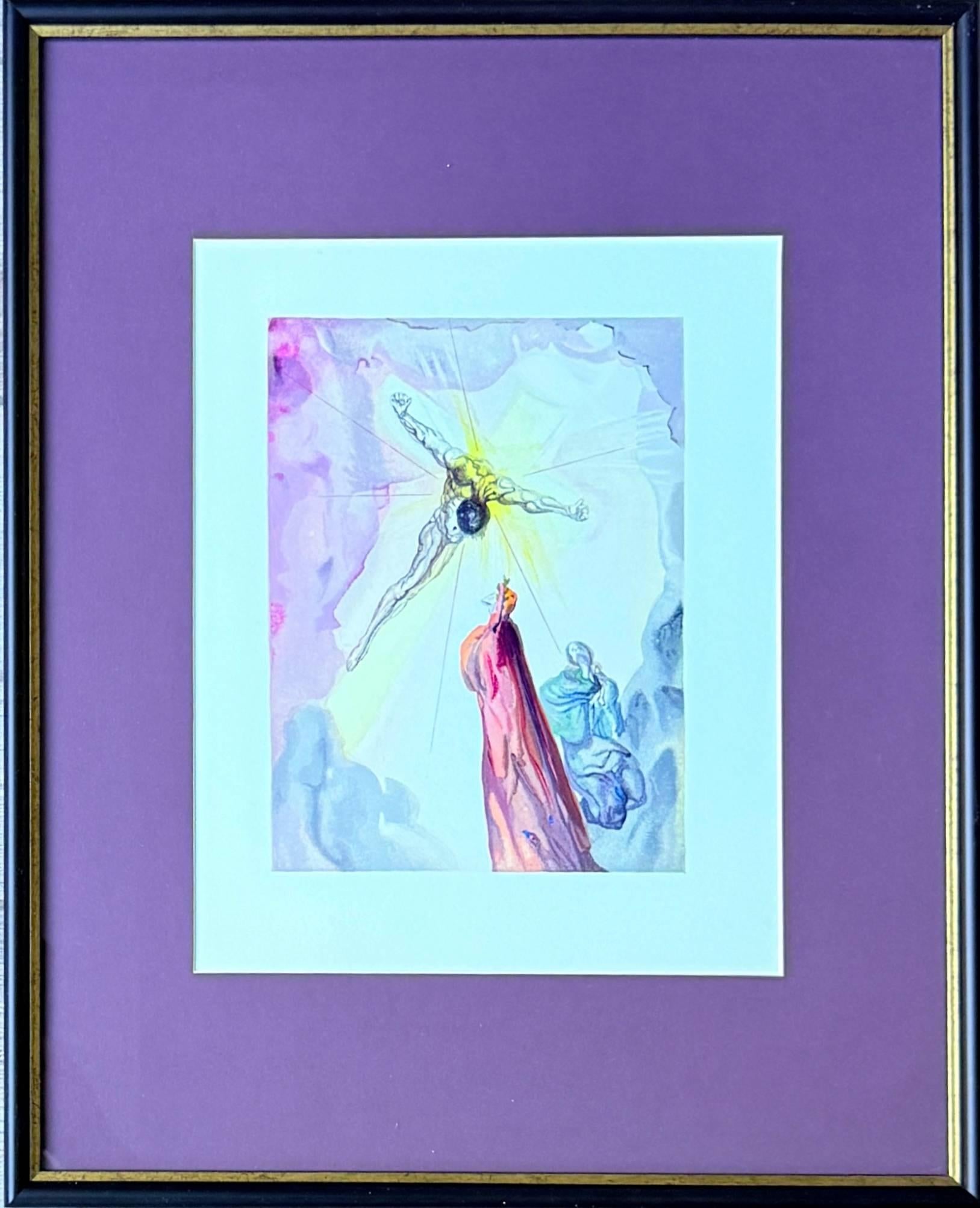 Print Salvador Dalí - Le paradis, Canto 14 - Apparition du Christ