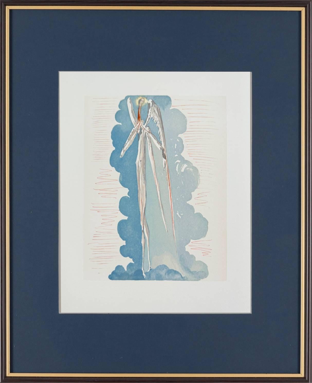 The Paradise, Canto 22 - The Angel of the Seventh Sphere - Print by Salvador Dalí
