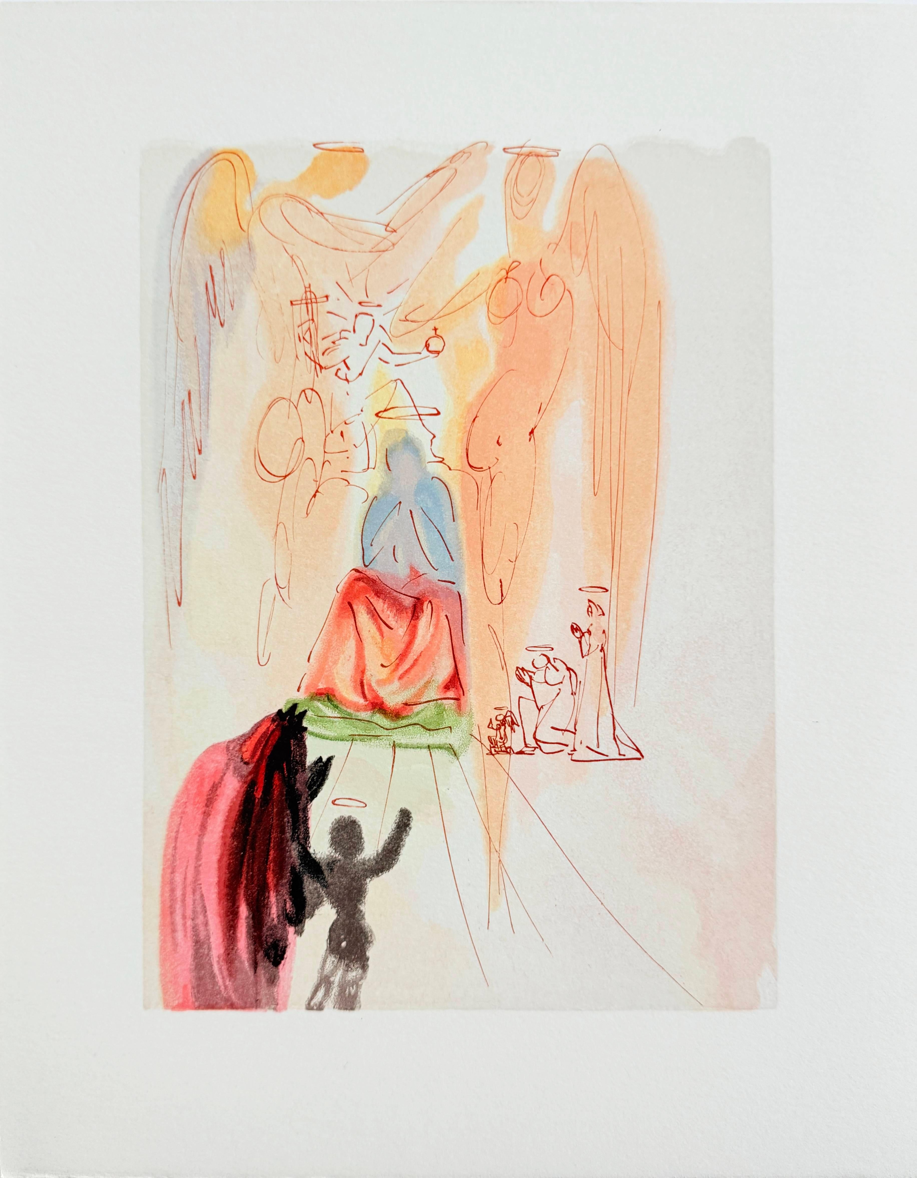 The Paradise, Canto 23 - Triumph of Christ and the Virgin - Modern Art by Salvador Dalí
