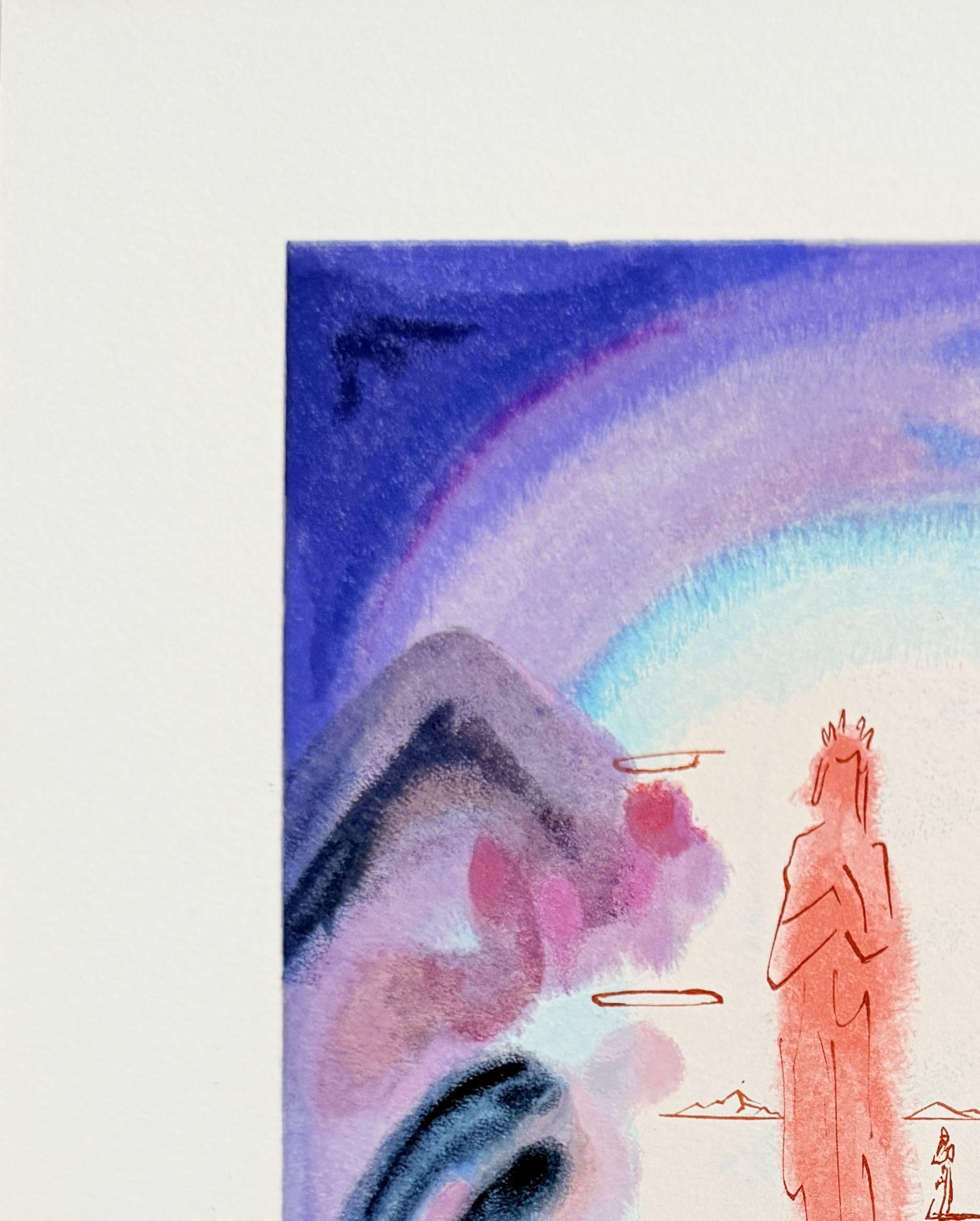 Salvador Dali (1904-1989) - The Paradise, Canto 24 - The Joy of the Blessed

Woodcut print from 1960.

Dimensions of sheet: 33 x 26.2 cm

Dimensions in frame: 53.2 x 43.2 cm

Publisher: Les Heures Claires, Paris.

Reference: Catalogue raisonne