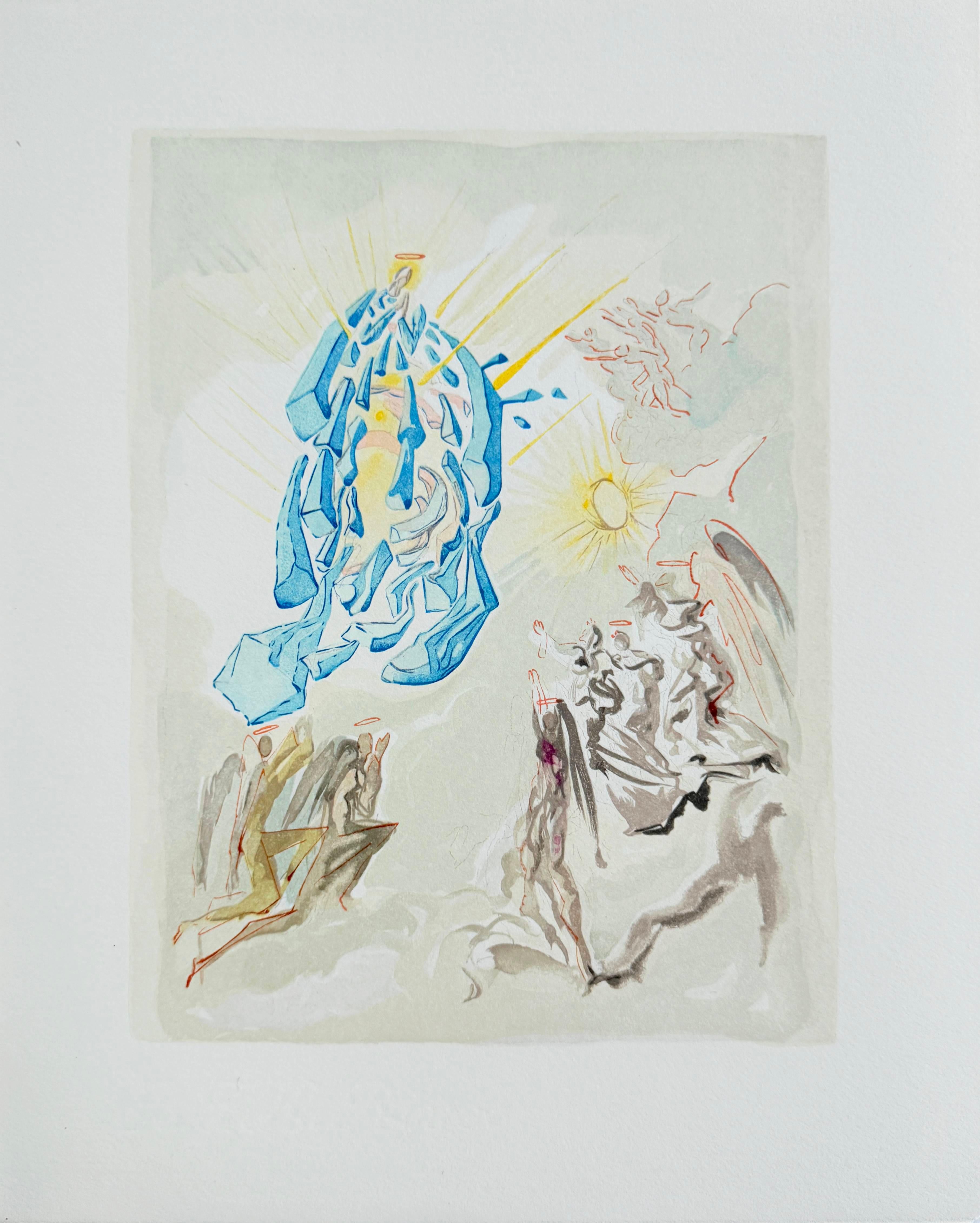 Le paradis, Canto 26 - Dante recommande sa vue - Moderne Art par Salvador Dalí