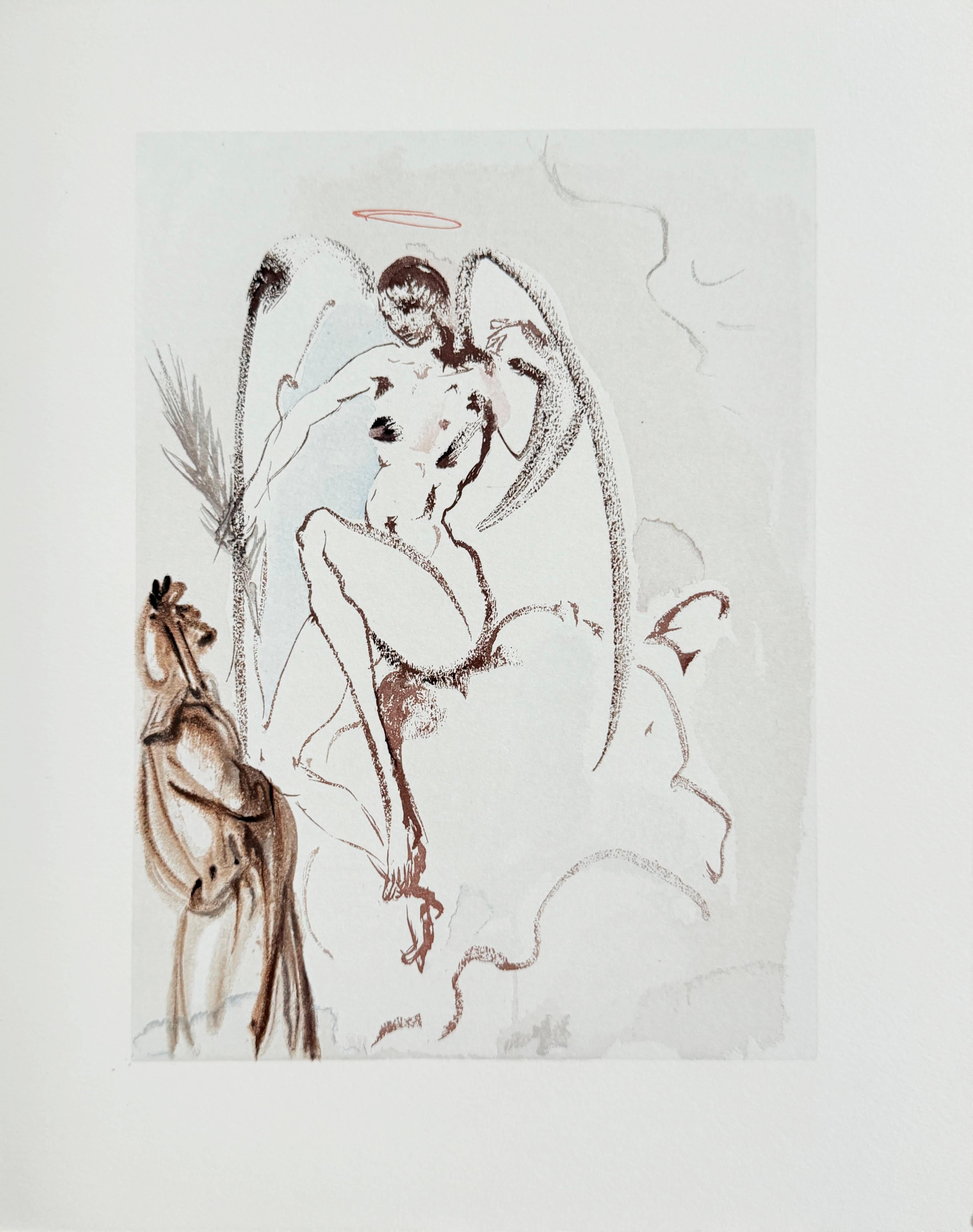 The Paradise, Canto 31 - The Archangel Gabriel - Modern Art by Salvador Dalí
