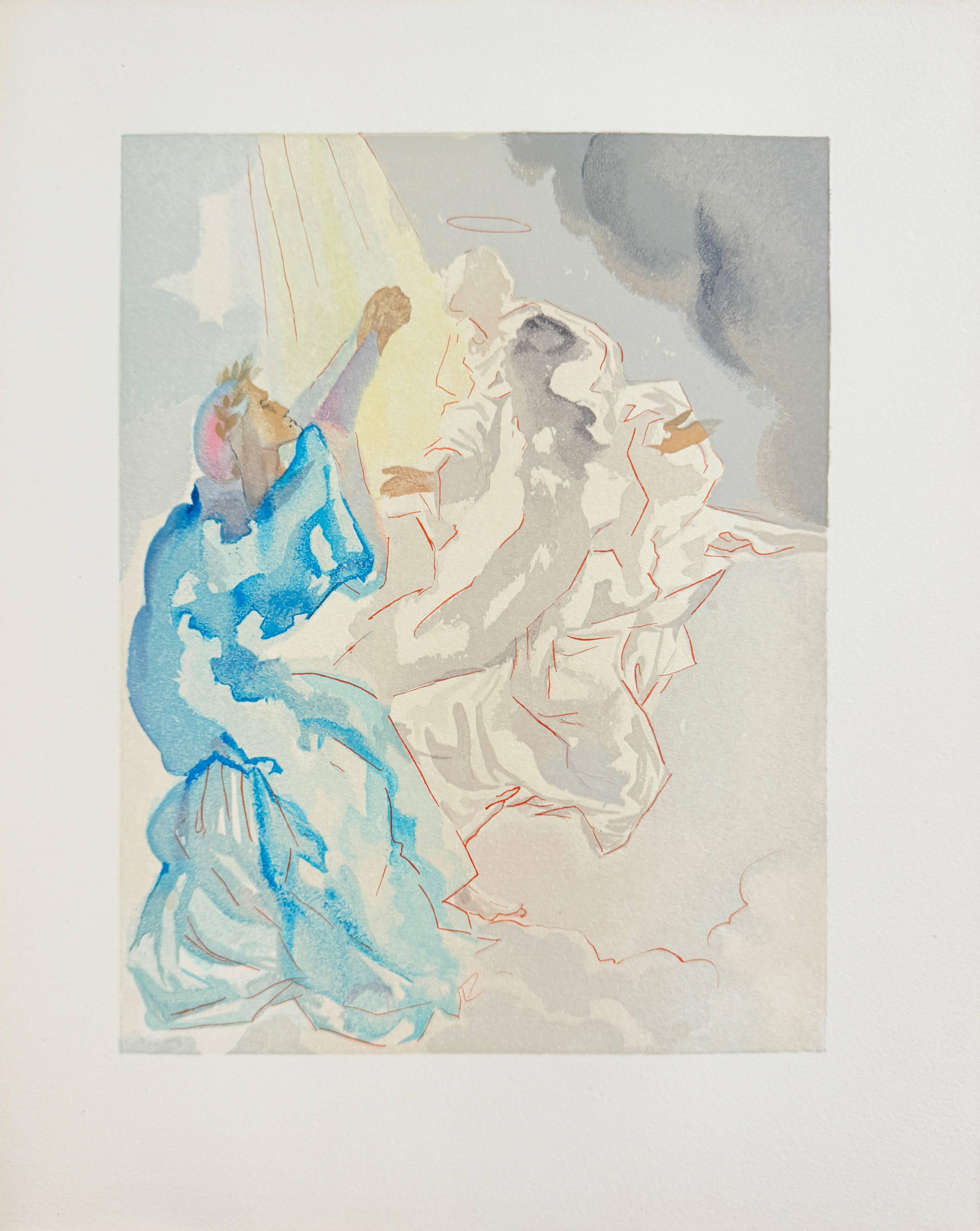 The Paradise, Canto 5 - New Image of Beatrice - Modern Art by Salvador Dalí