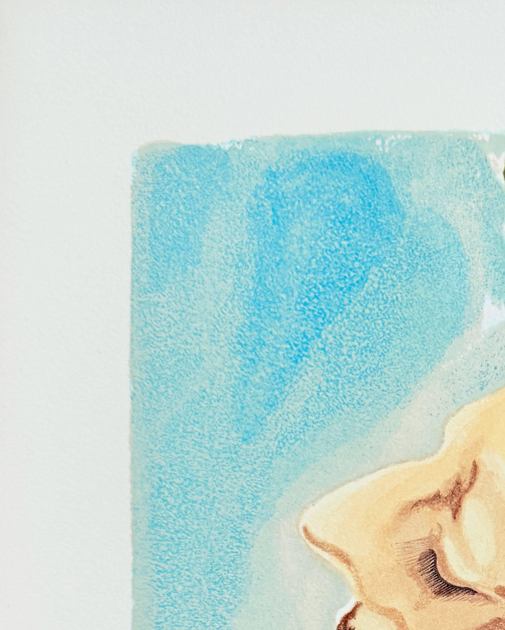 Salvador Dali (1904-1989) - The Paradise, Canto 7 - Le nouveau doute de Dante

Woodcut print from 1960.

Dimensions of sheet: 33 x 26.2 cm

Dimensions in frame: 53.2 x 43.2 cm

Publisher: Les Heures Claires, Paris.

Reference: Catalogue raisonne