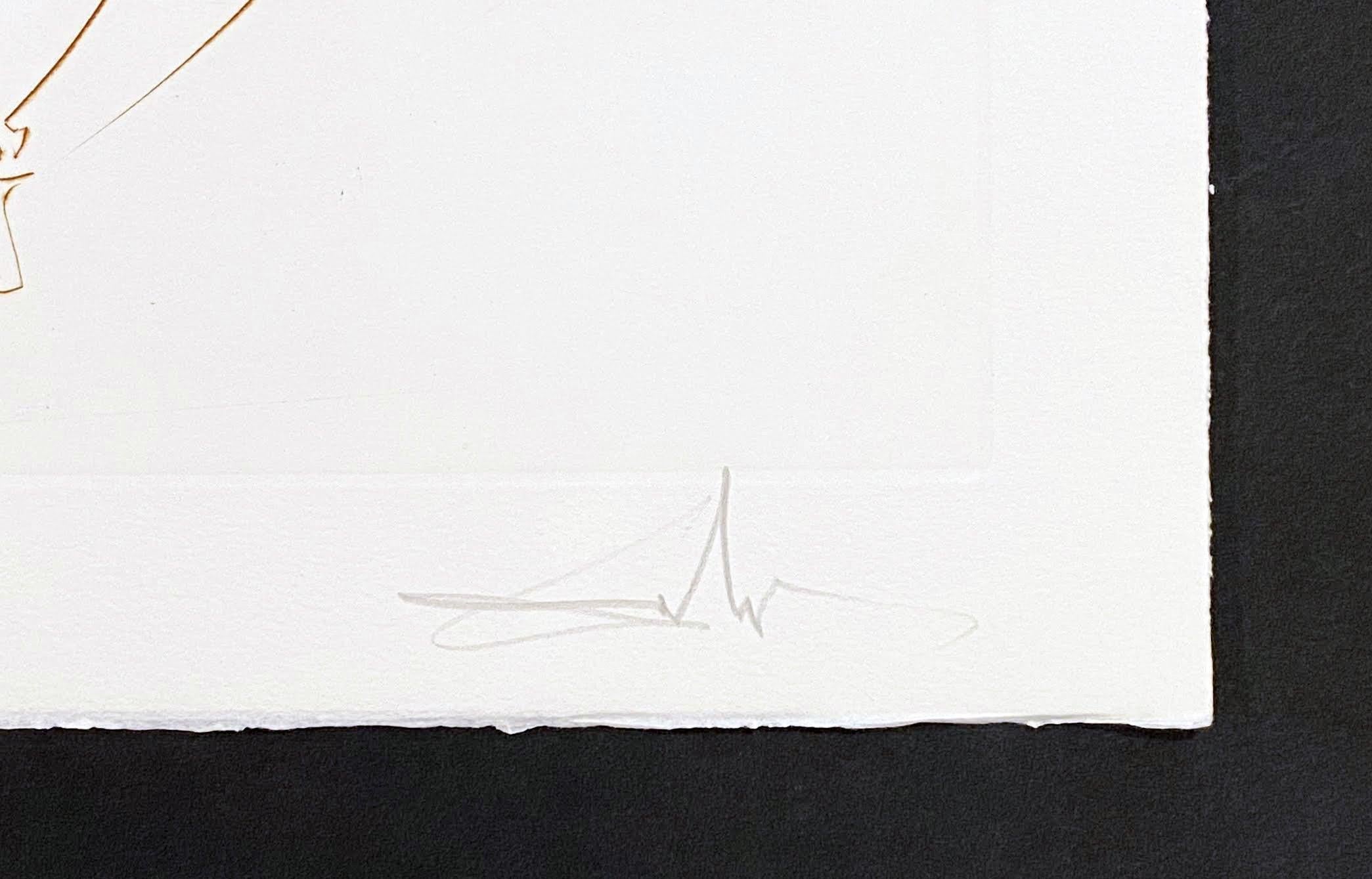 Künstler: Salvador Dali
Titel: Der Pass von Gadalore
Mappe: Die Suche nach dem Gral
Medium: Radierung in Farbe
Jahr: 1975
Auflage: 39/100
Rahmengröße: 27