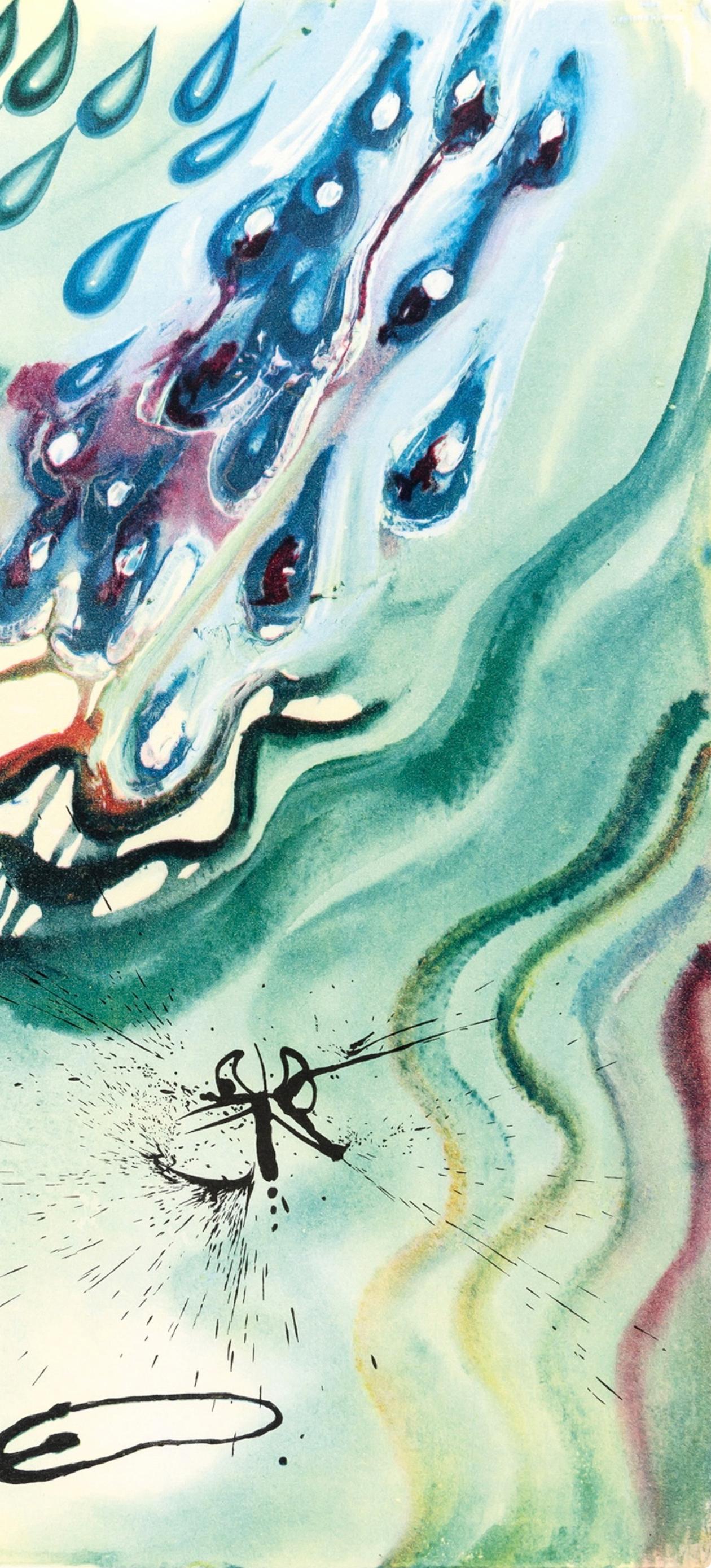 The Pool of Tears (Field 69-5, A-M), Alice's Adventures in Wonderland - Blue Abstract Print by Salvador Dalí