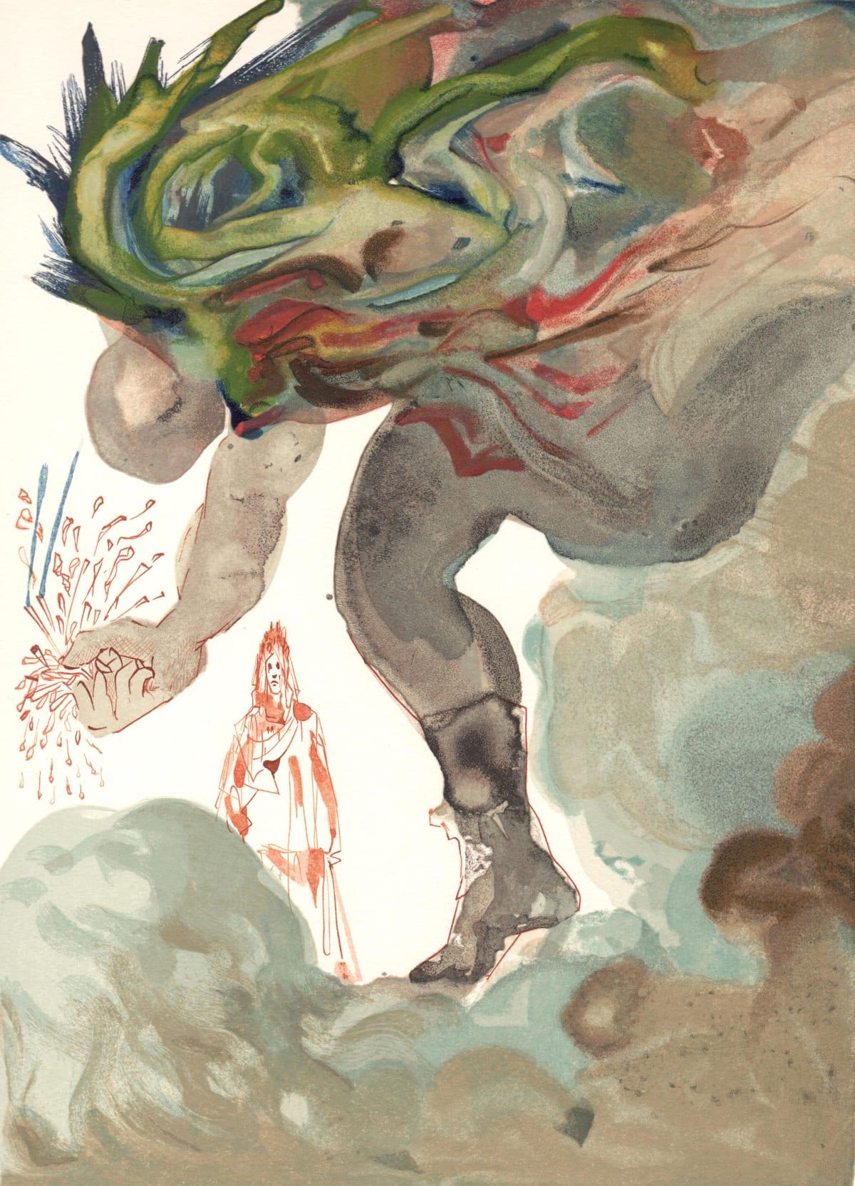 Salvador Dalí Figurative Print - Salvador Dali, The Prophecy of Vanni Fucci (M. & L. 1039-1138; F. 189-200)