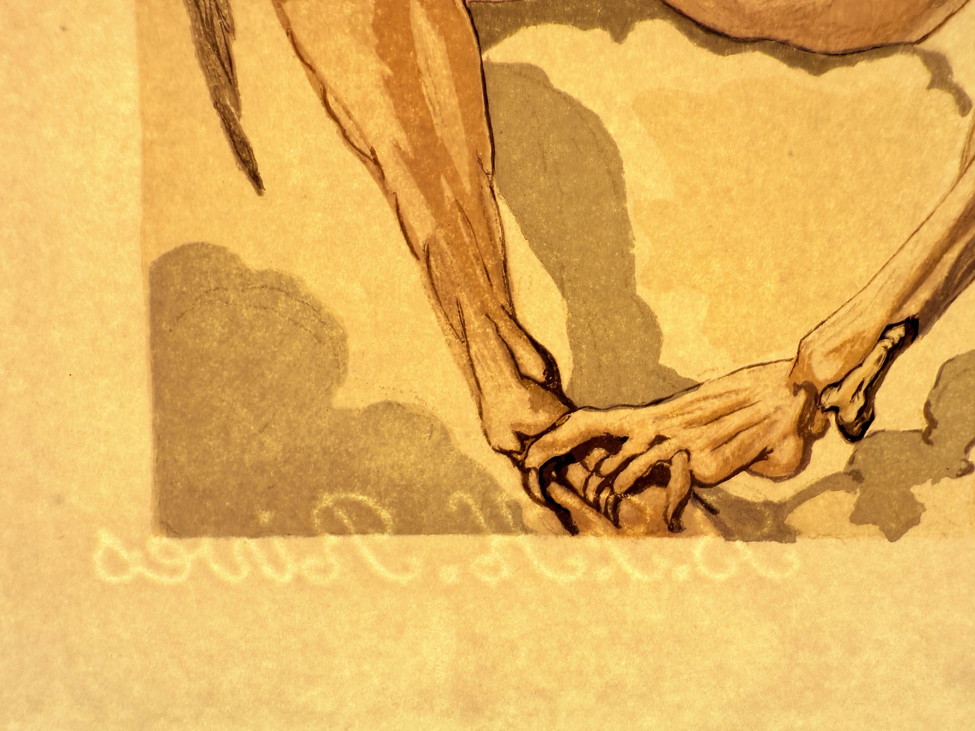 The Purgatory, Canto 1 - The Fallen Angel - Modern Print by Salvador Dalí