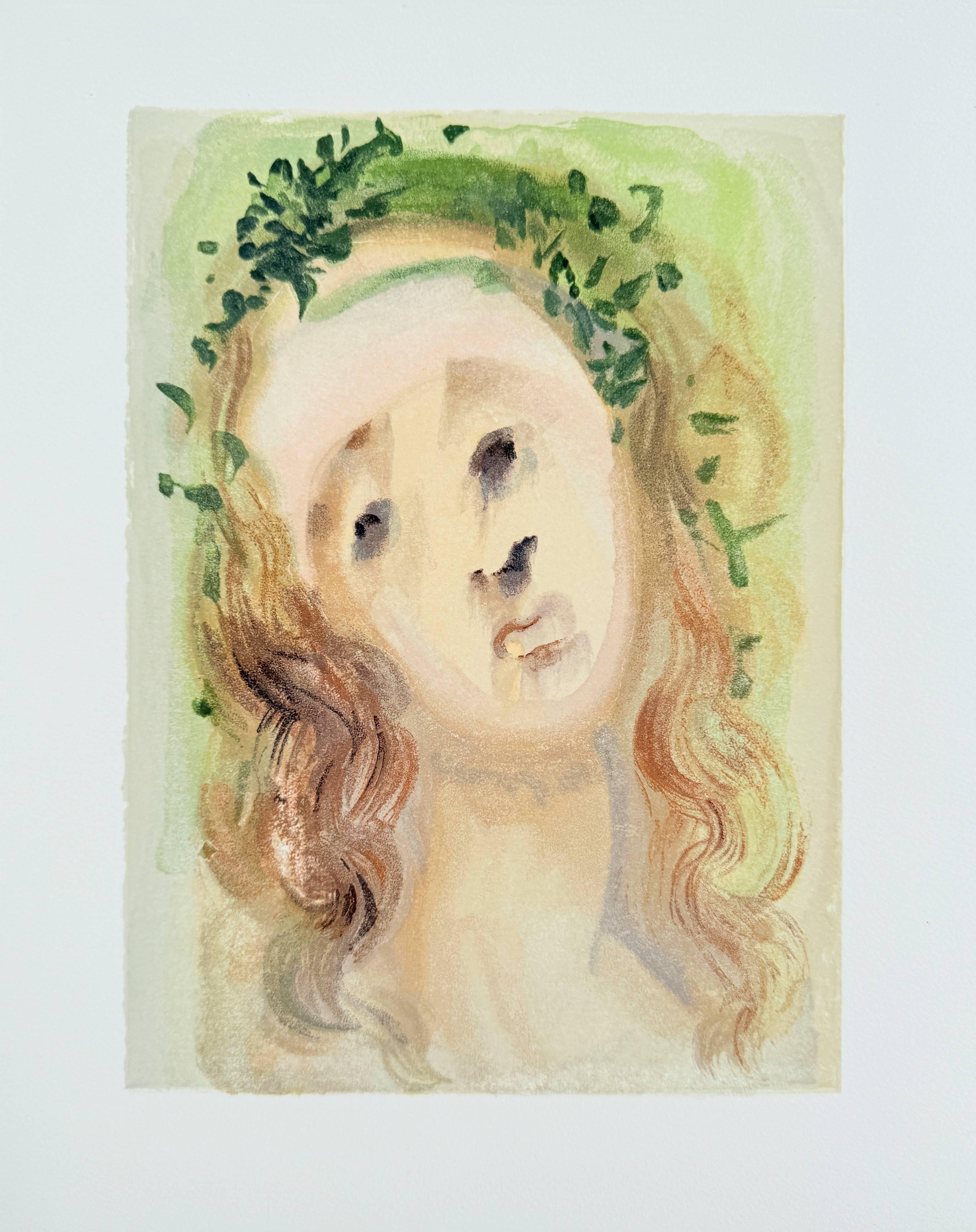 The Purgatory, Canto 10 - Virgil's Face - Modern Art by Salvador Dalí