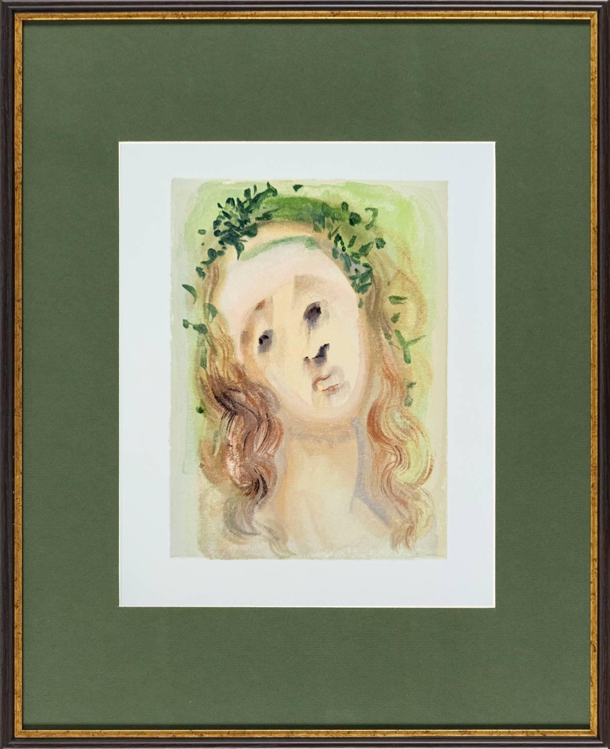 The Purgatory, Canto 10 - Virgil's Face - Art by Salvador Dalí