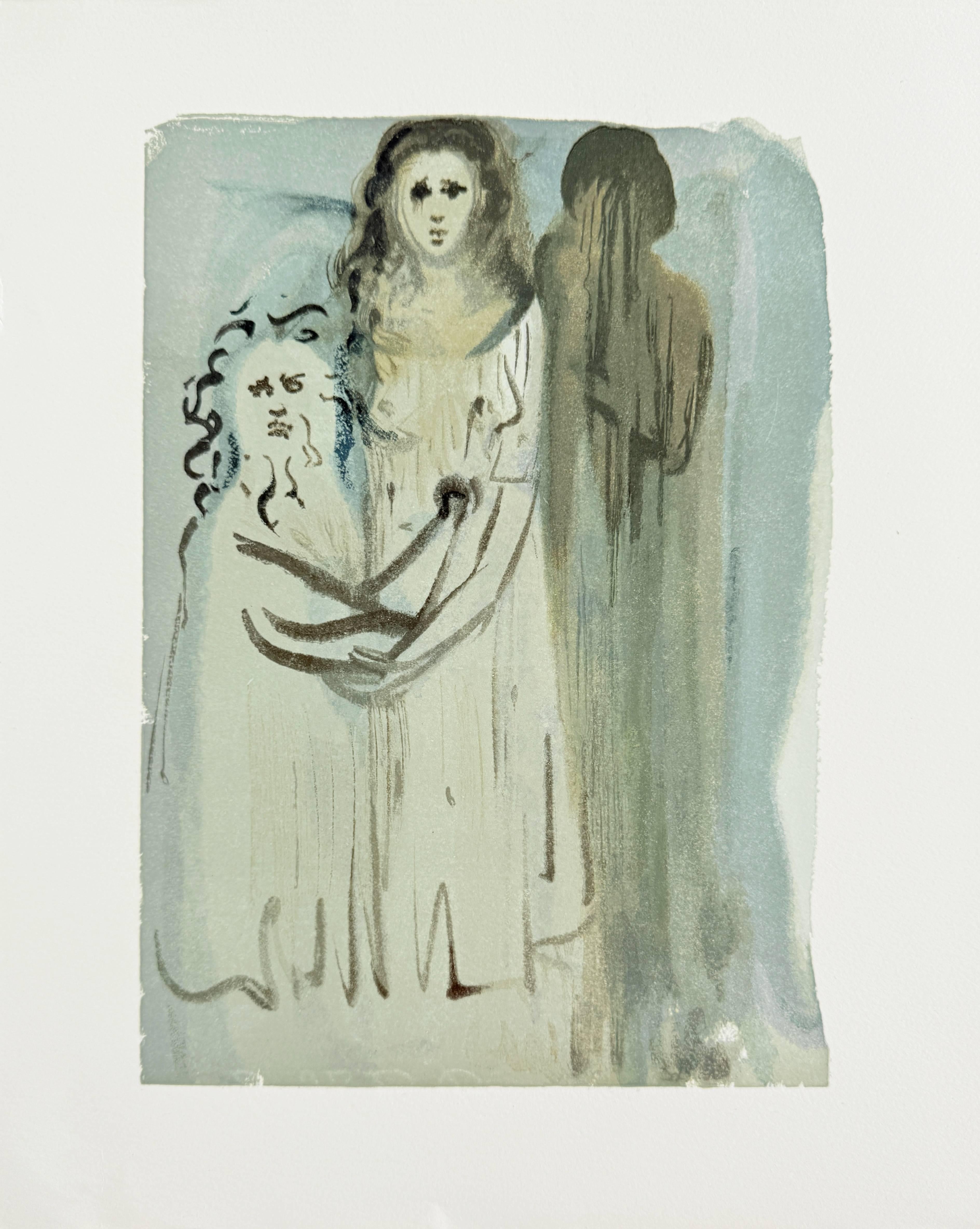 The Purgatory, Canto 16 - In the Cloud of Angry Ones - Modern Print by Salvador Dalí