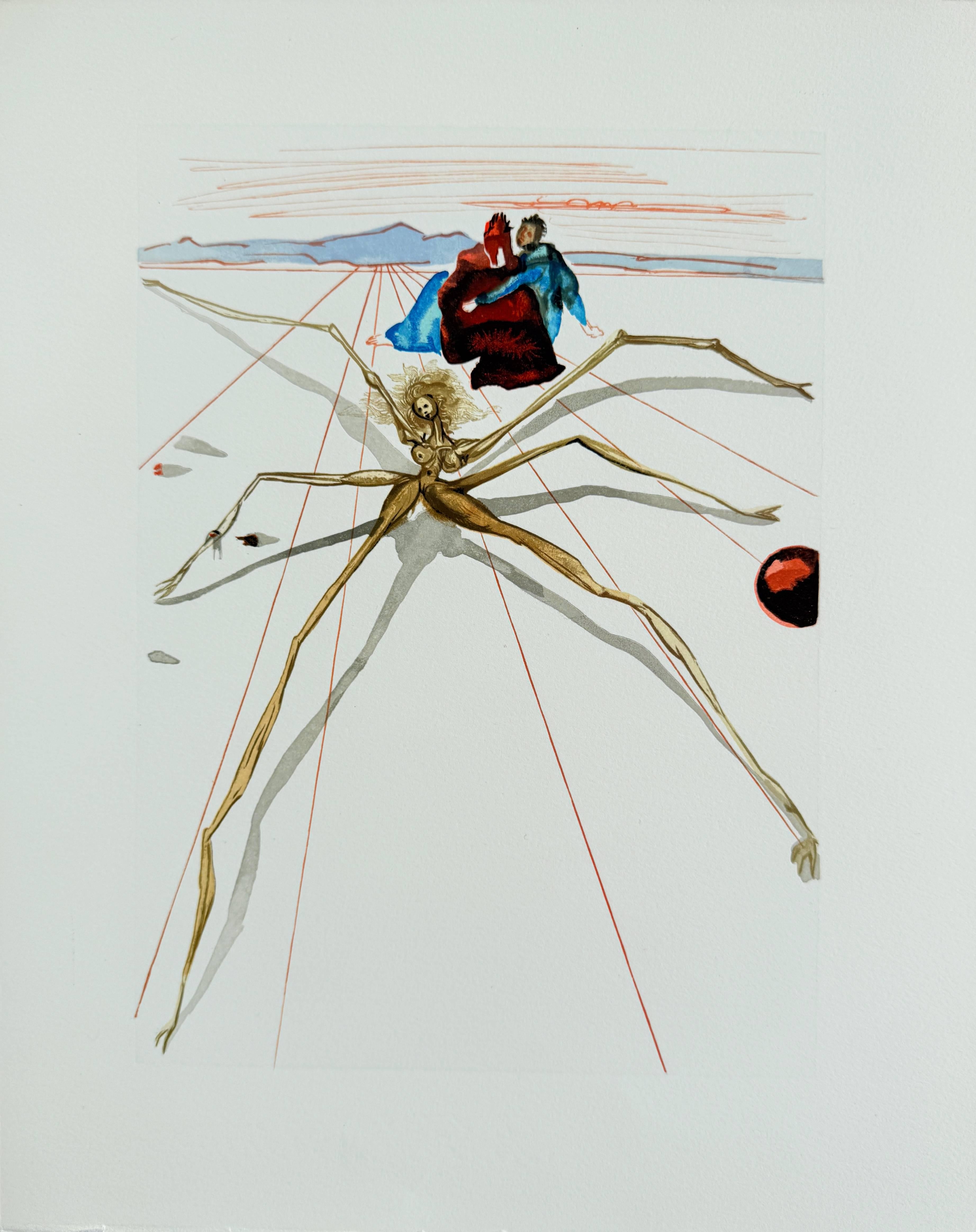 The Purgatory, Canto 17 - Leaving the Terrace of Anger - Print by Salvador Dalí