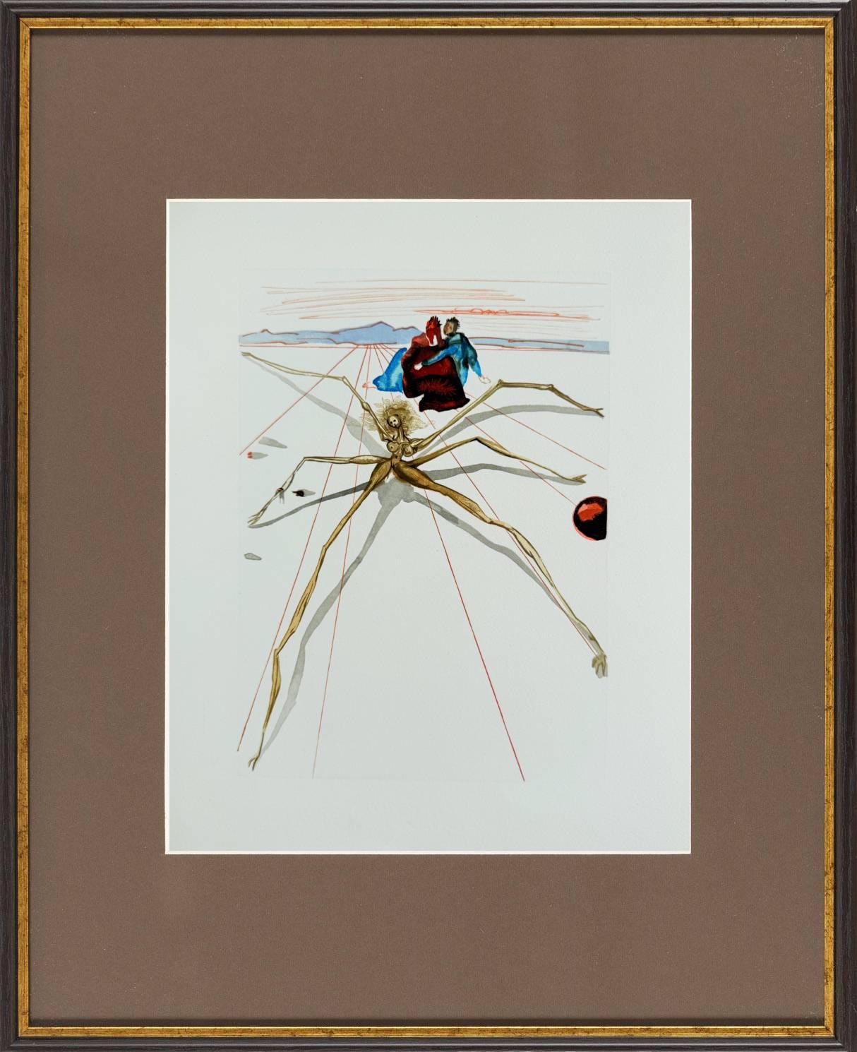 The Purgatory, Canto 17 - Leaving the Terrace of Anger - Print by Salvador Dalí