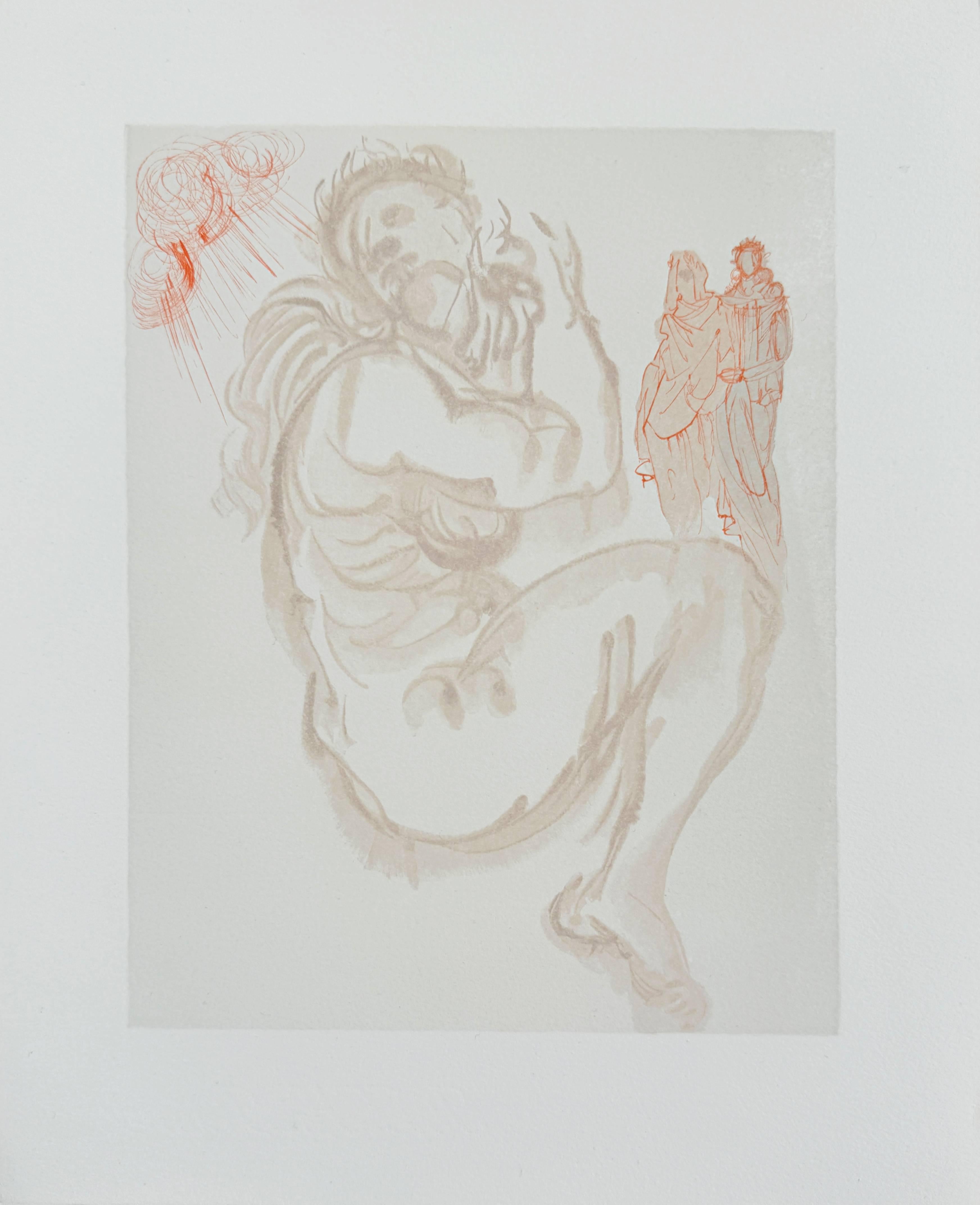The Purgatory, Canto 19 - Dante's Dream - Print by Salvador Dalí