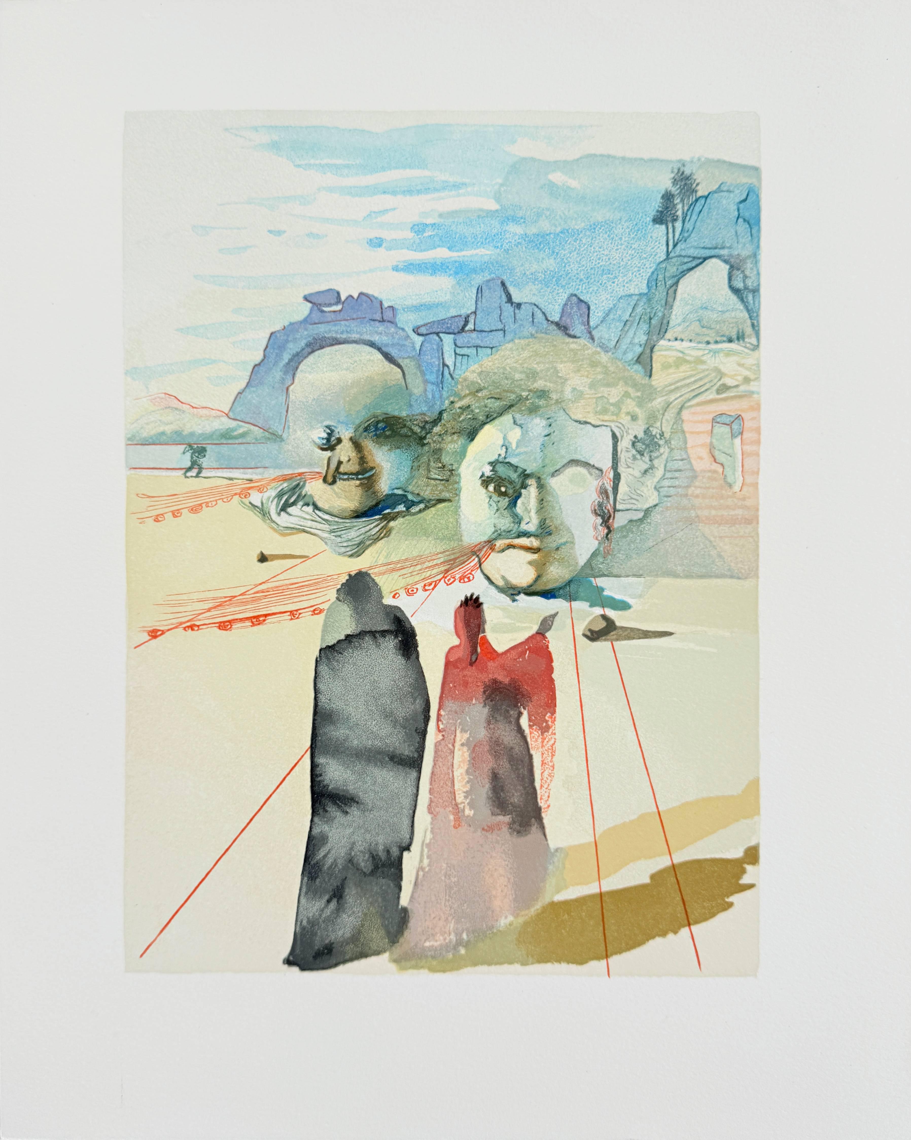 The Purgatory, Canto 20 - Avarice and Prodigality - Print by Salvador Dalí
