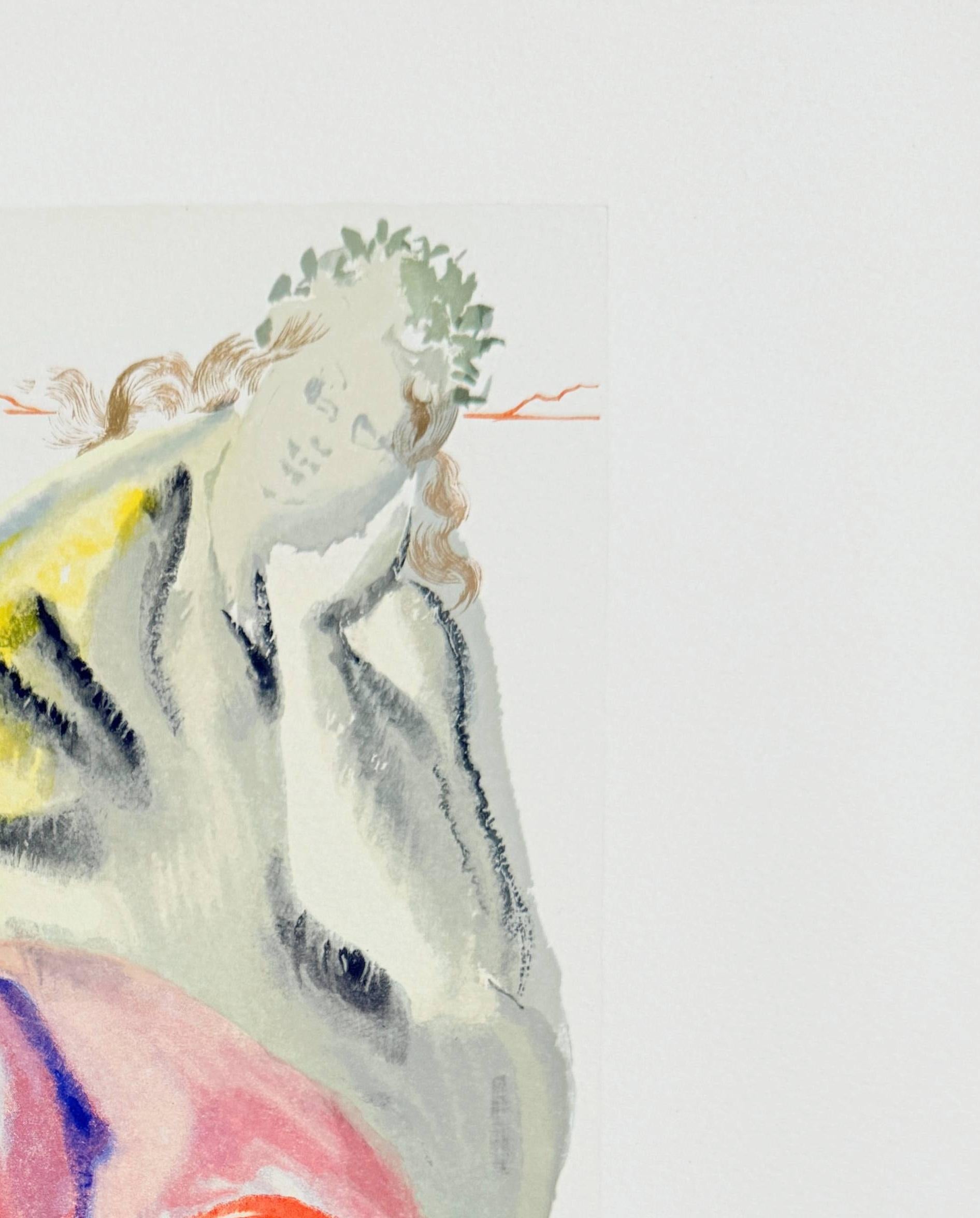 The Purgatory, Canto 21 - The Source - Gray Print by Salvador Dalí