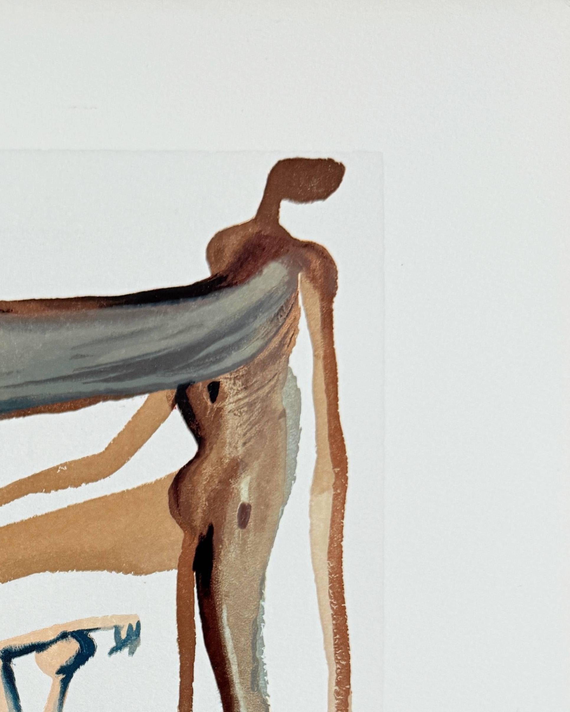 The Purgatory, Canto 22 - Prodigality - Black Print by Salvador Dalí
