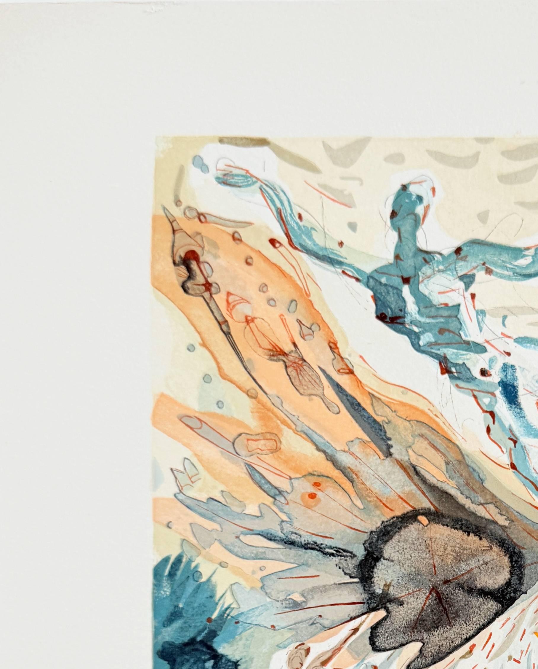 The Purgatory, Canto 26 - Meeting of Two Groups of Lustful Ones - Modern Print by Salvador Dalí