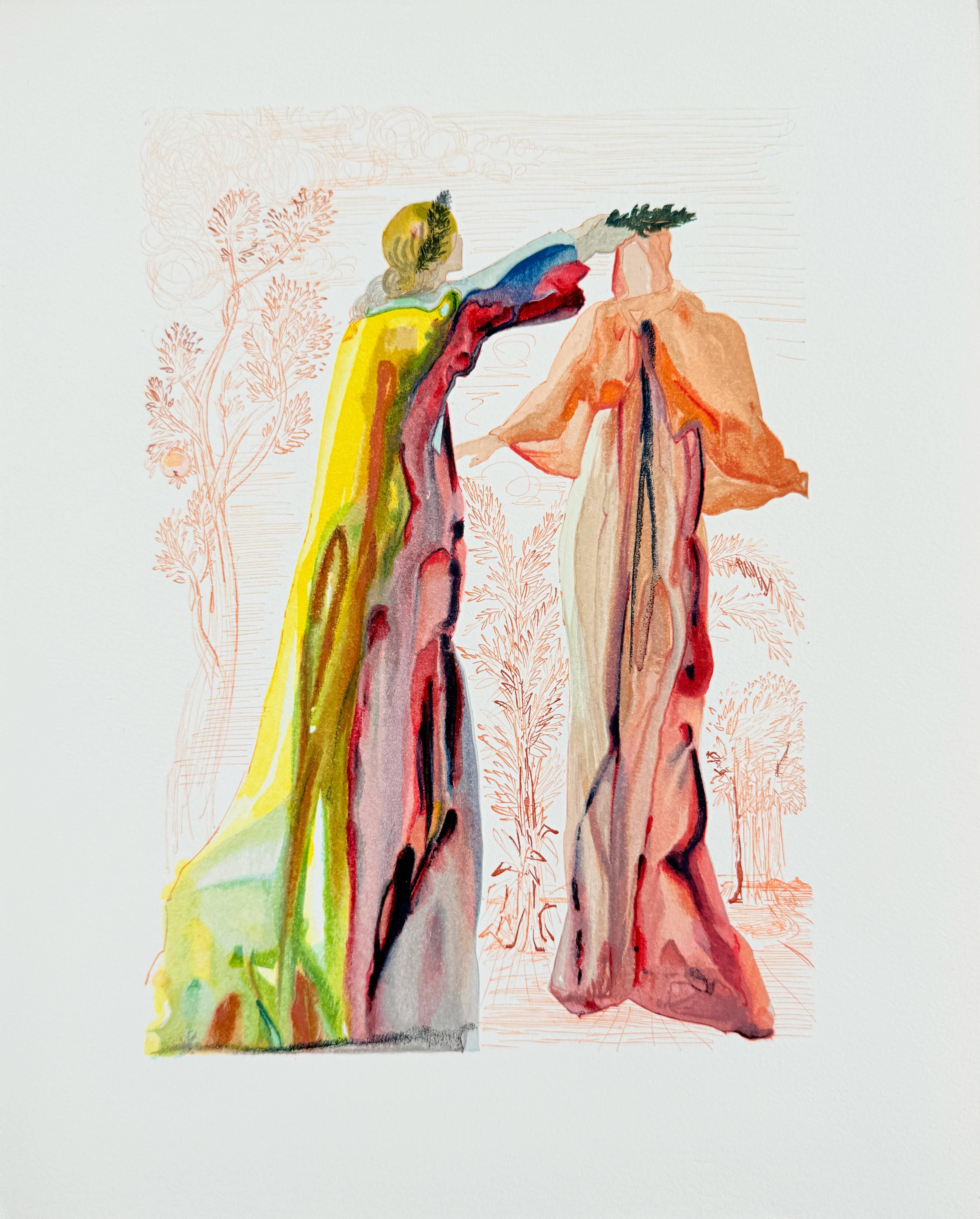 The Purgatory, Canto 27 - The Last Words of Virgil - Print by Salvador Dalí
