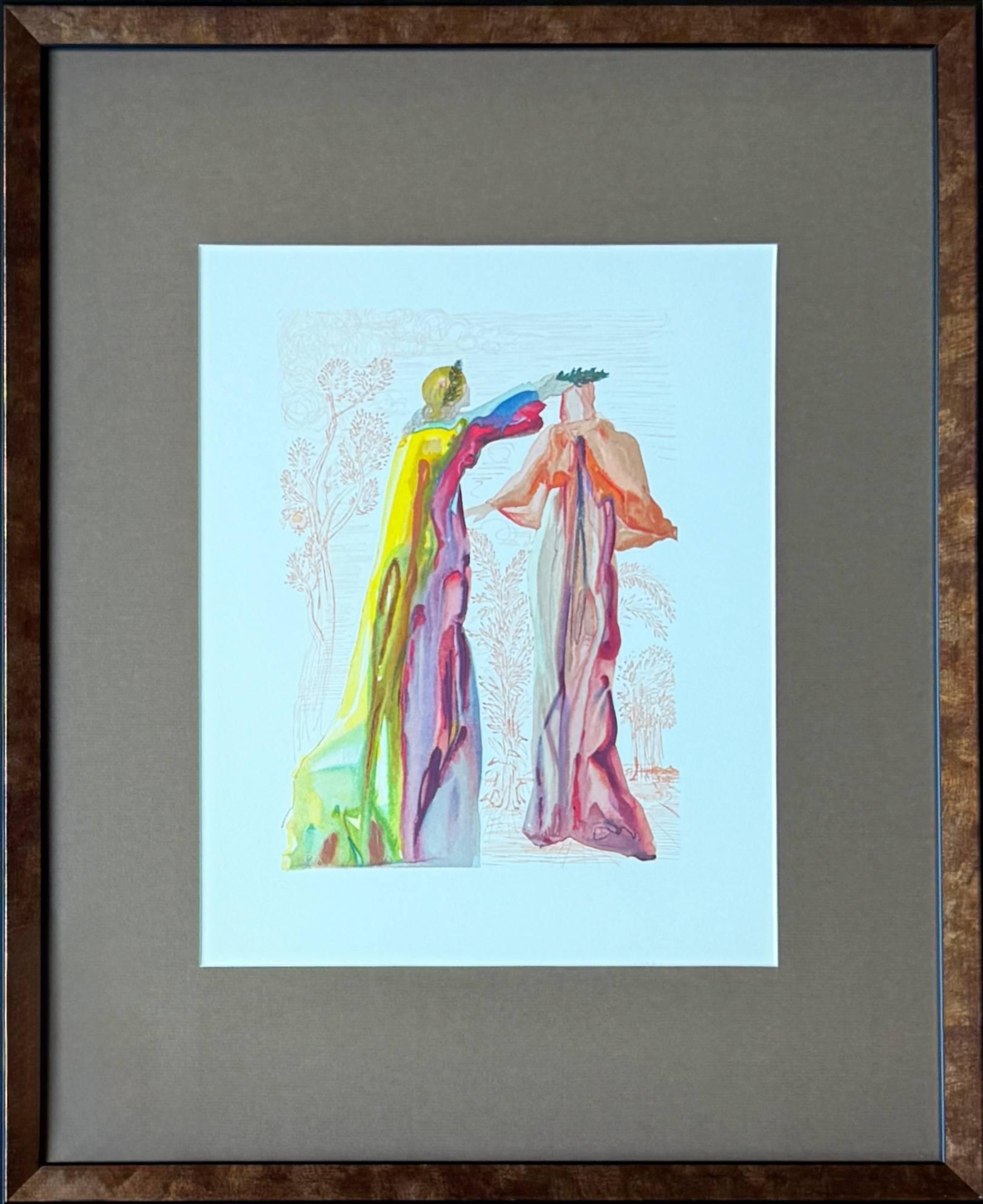 Print Salvador Dalí - The Purgatory, Canto 27 - Les derniers mots de Virgil