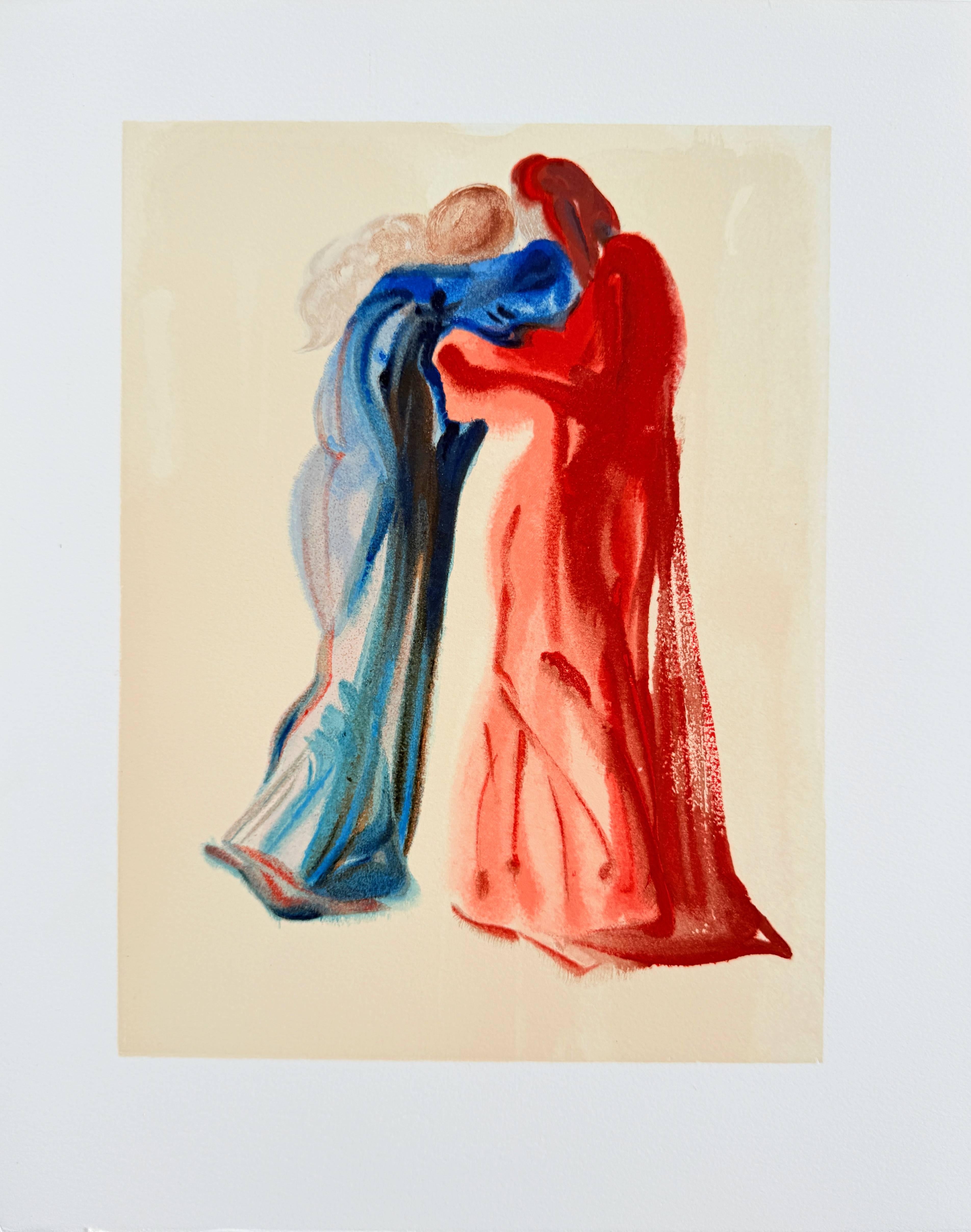 The Purgatory, Canto 29 - Meeting of Dante and Beatrice - Modern Art by Salvador Dalí