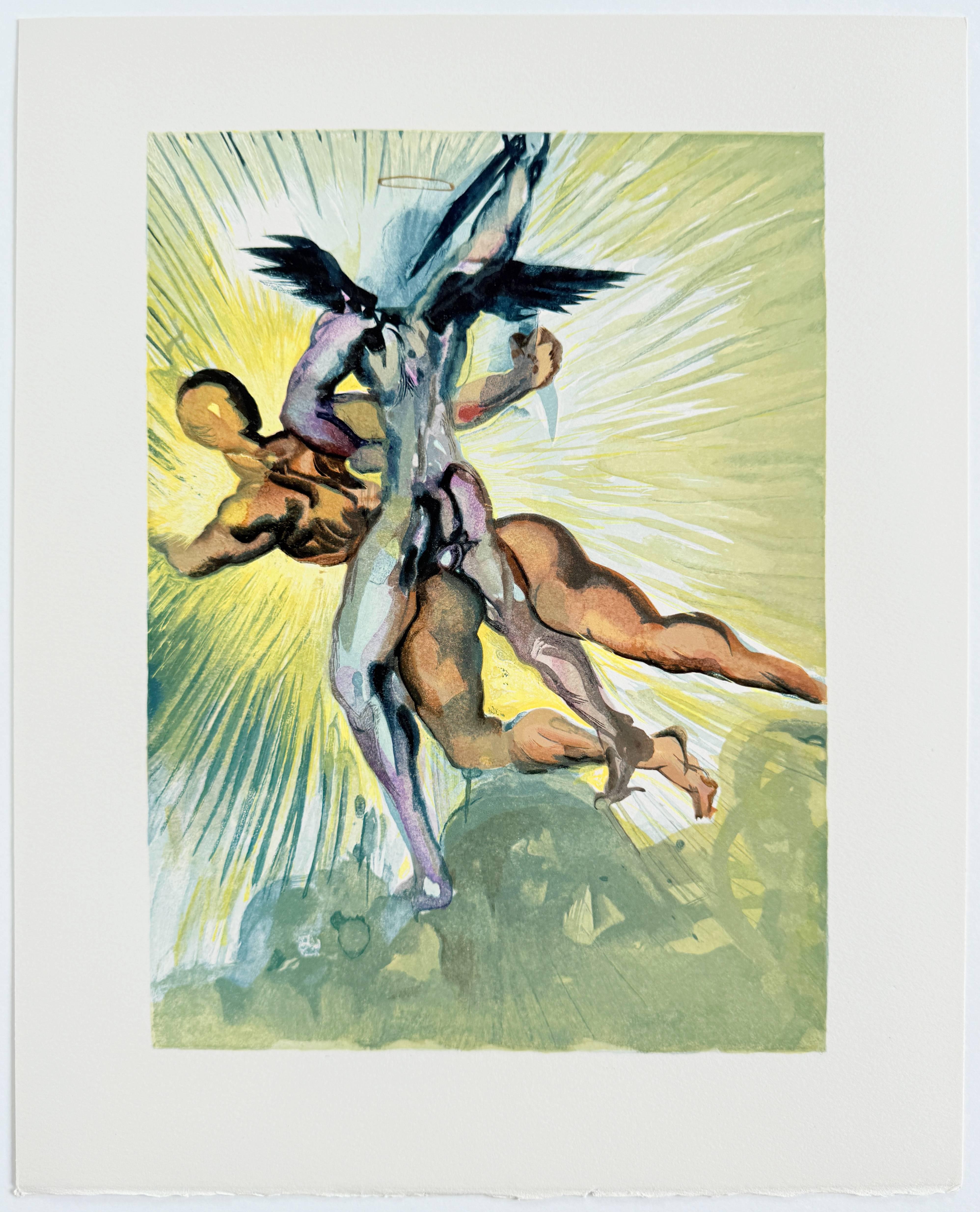 The Purgatory, Canto 8  - The Guardian Angels of the Valley - Modern Art by Salvador Dalí