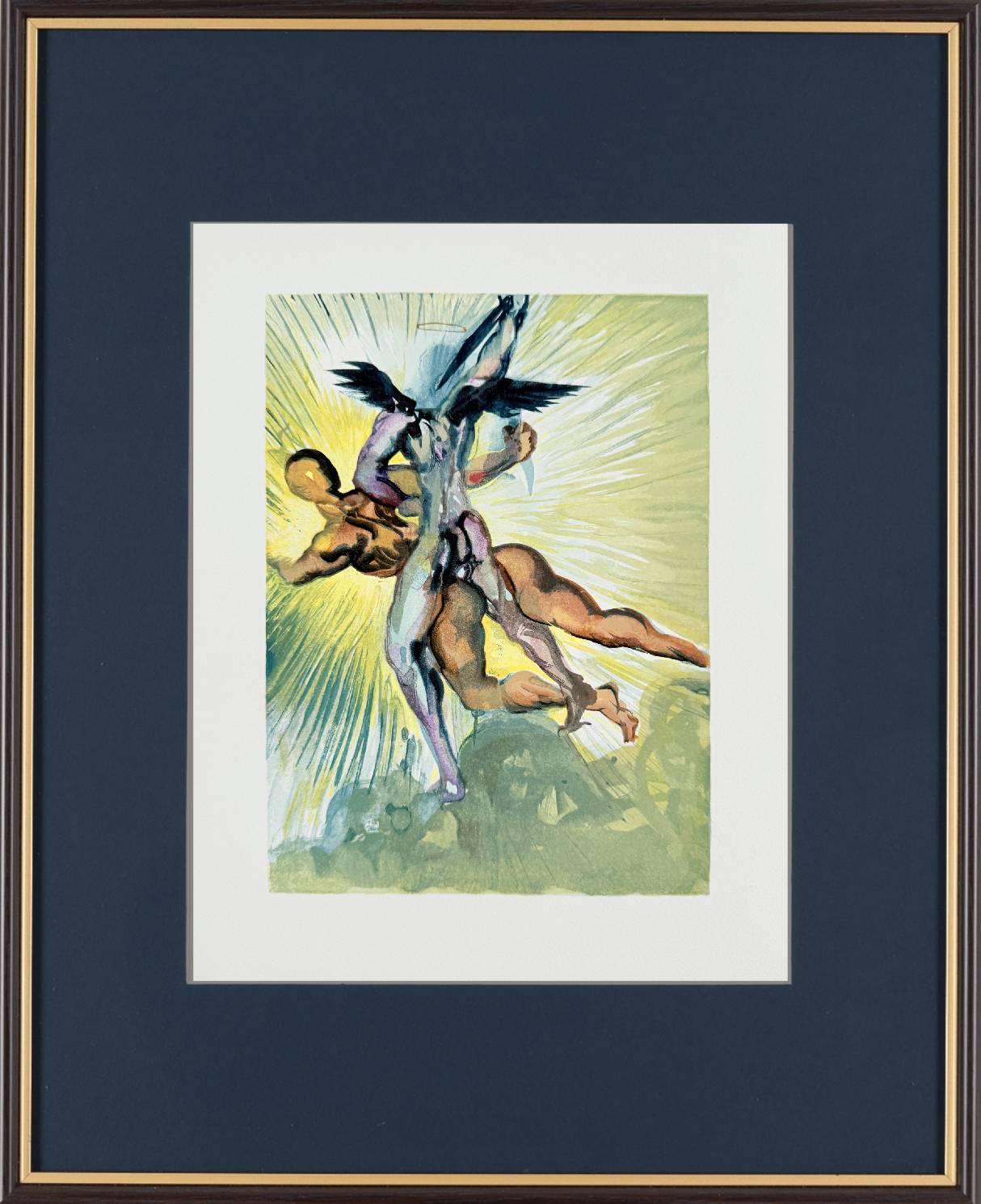 The Purgatory, Canto 8  - The Guardian Angels of the Valley - Print by Salvador Dalí