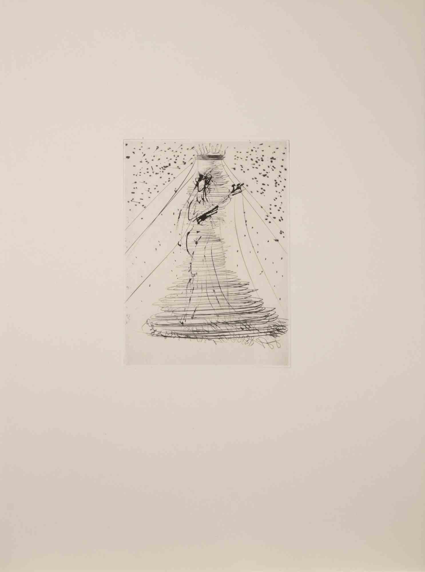 La Reina - Aguafuerte - 1968 - Print de Salvador Dalí