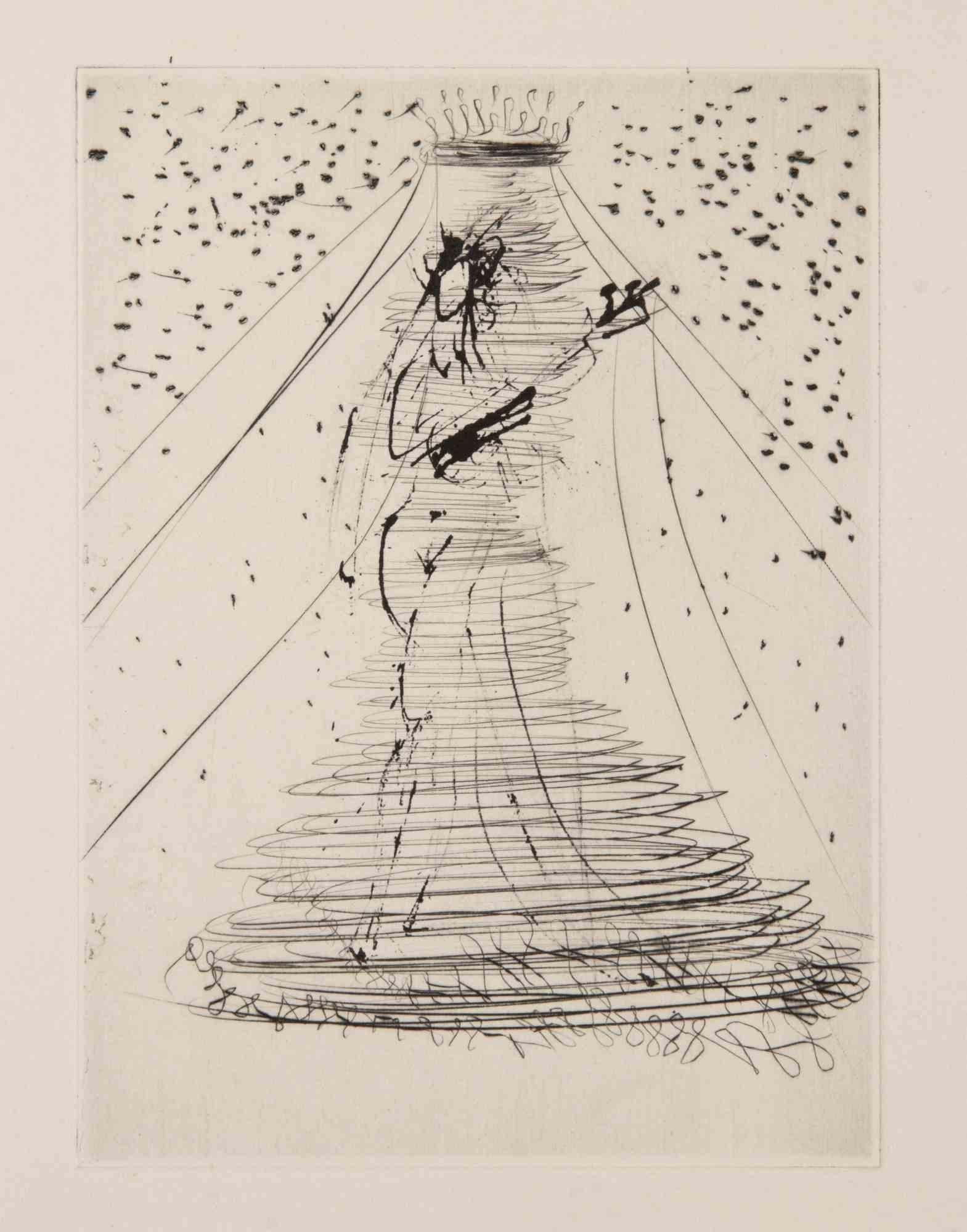 Figurative Print de Salvador Dalí - La Reina - Aguafuerte - 1968