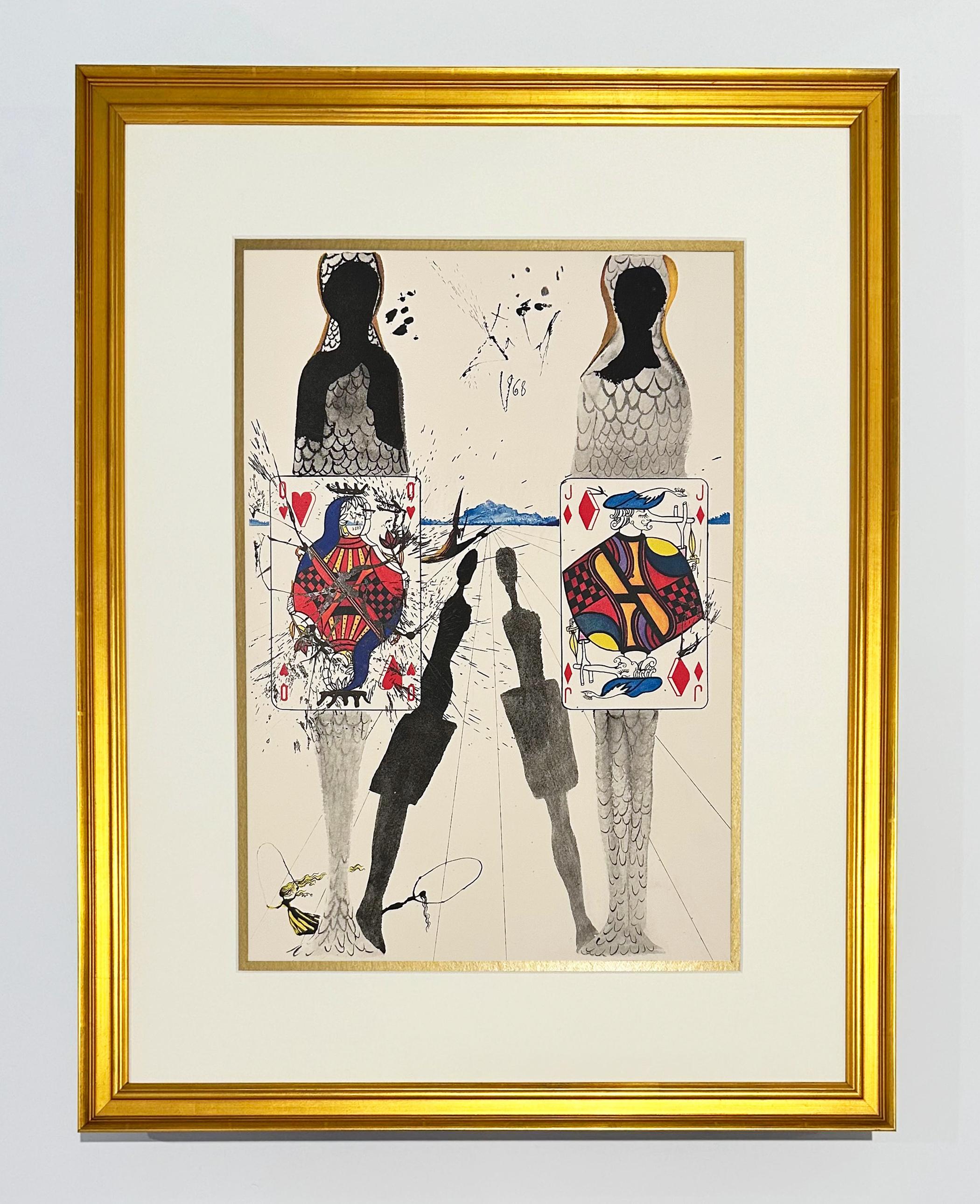 Le croquet de la reine, d'Alice au pays des merveilles - Print de Salvador Dalí