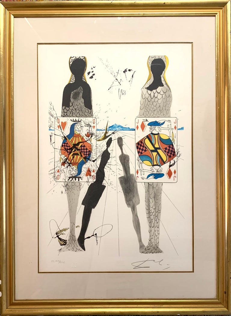 The Queens Croquet Ground, Surrealist Lithograph - Print by Salvador Dalí