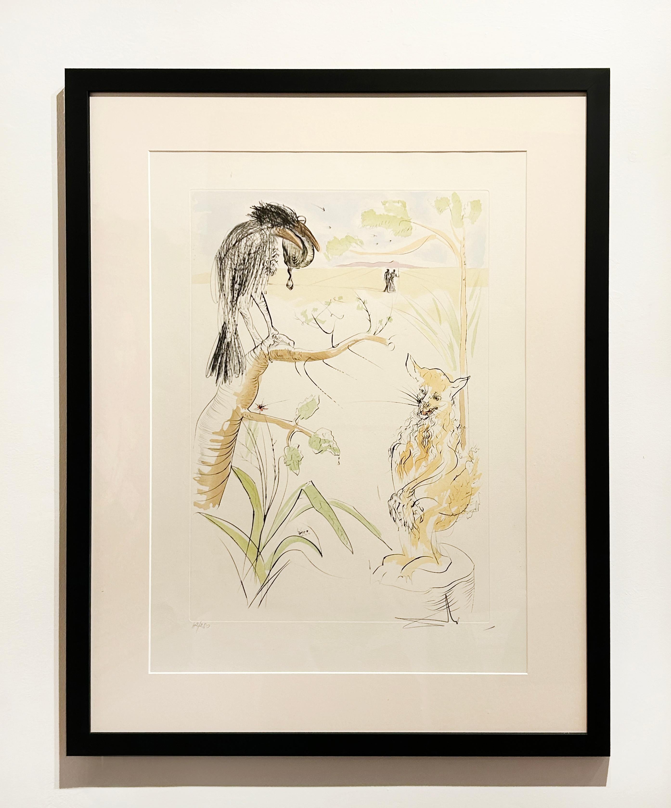 El cuervo y el zorro - Print de Salvador Dalí