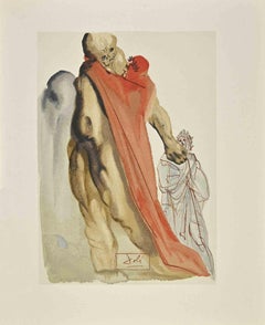 The Reproach of Virgilio - gravure sur bois - 1963