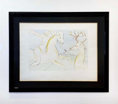 Salvador Dali "The Rider and the Deer" Drypoint