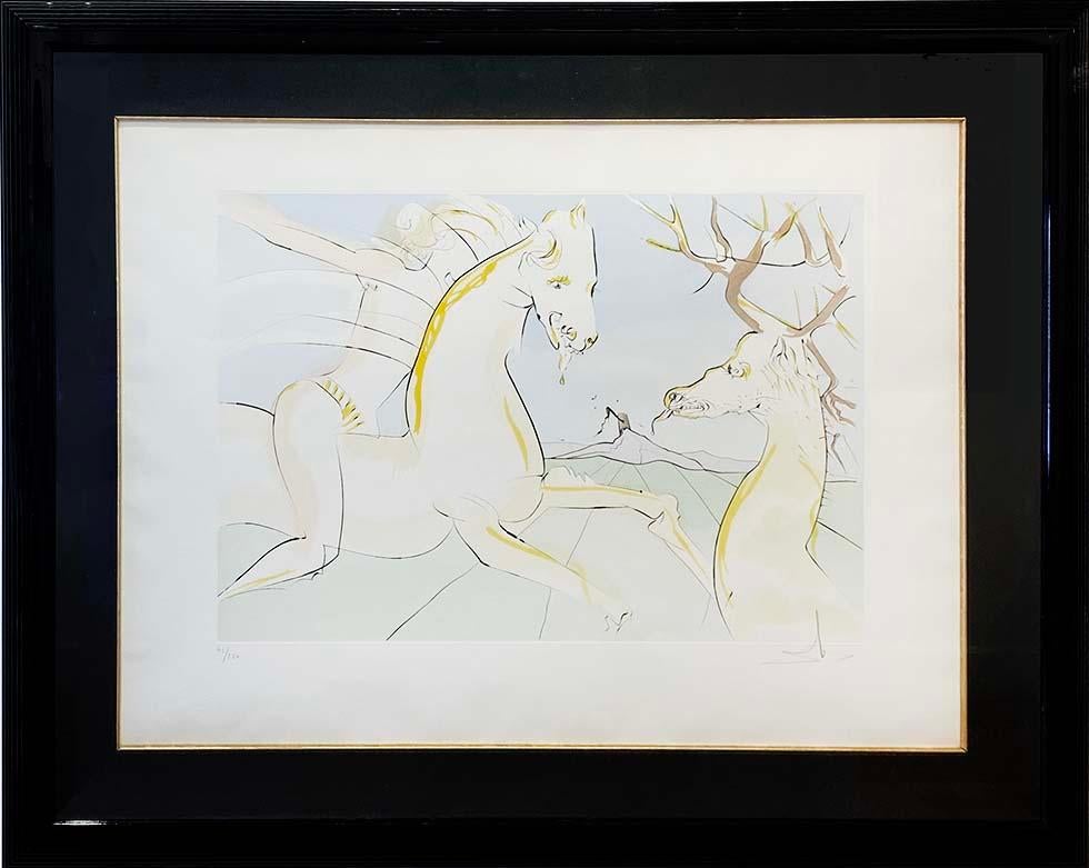 Le cavalier et le cerf - Print de Salvador Dalí