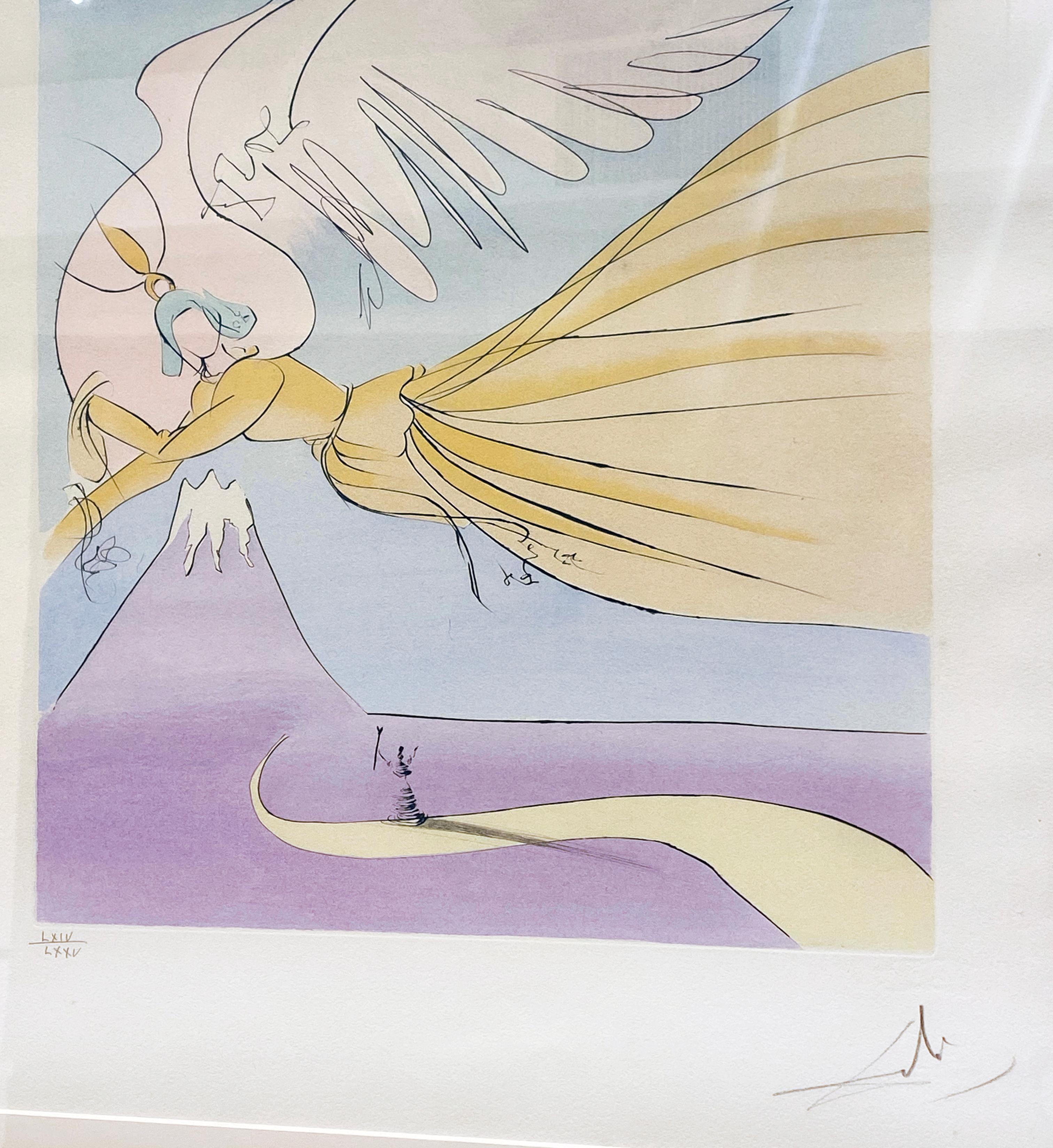 The Robe of Feathers - Surrealist Print by Salvador Dalí